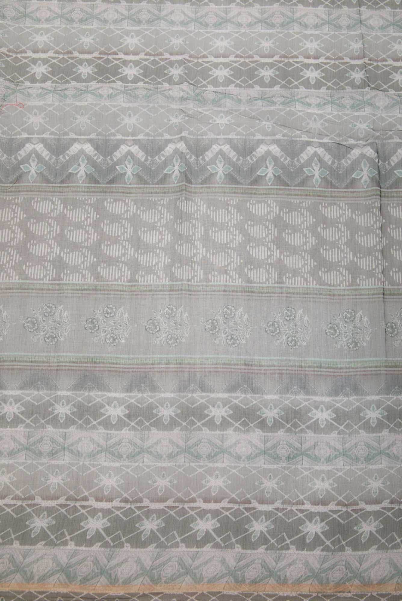 Green Chanderi Silk Dress Material