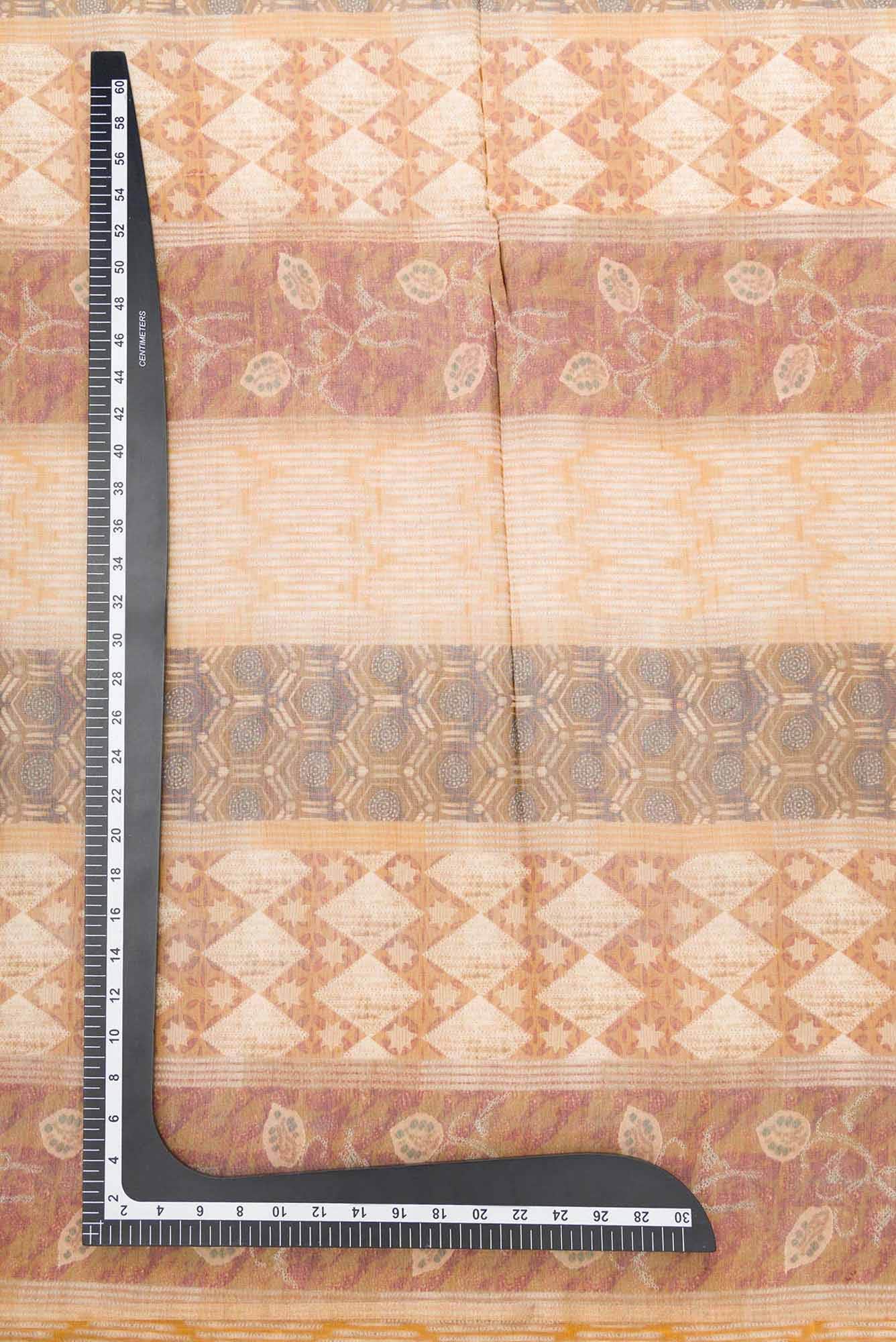 Mustard Chanderi Silk Dress Material