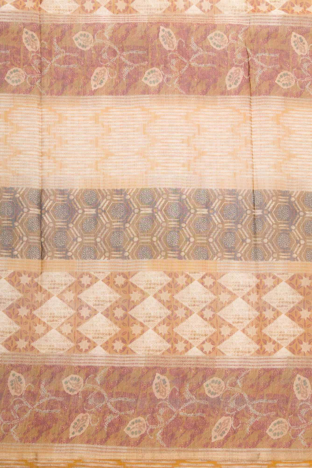 Mustard Chanderi Silk Dress Material