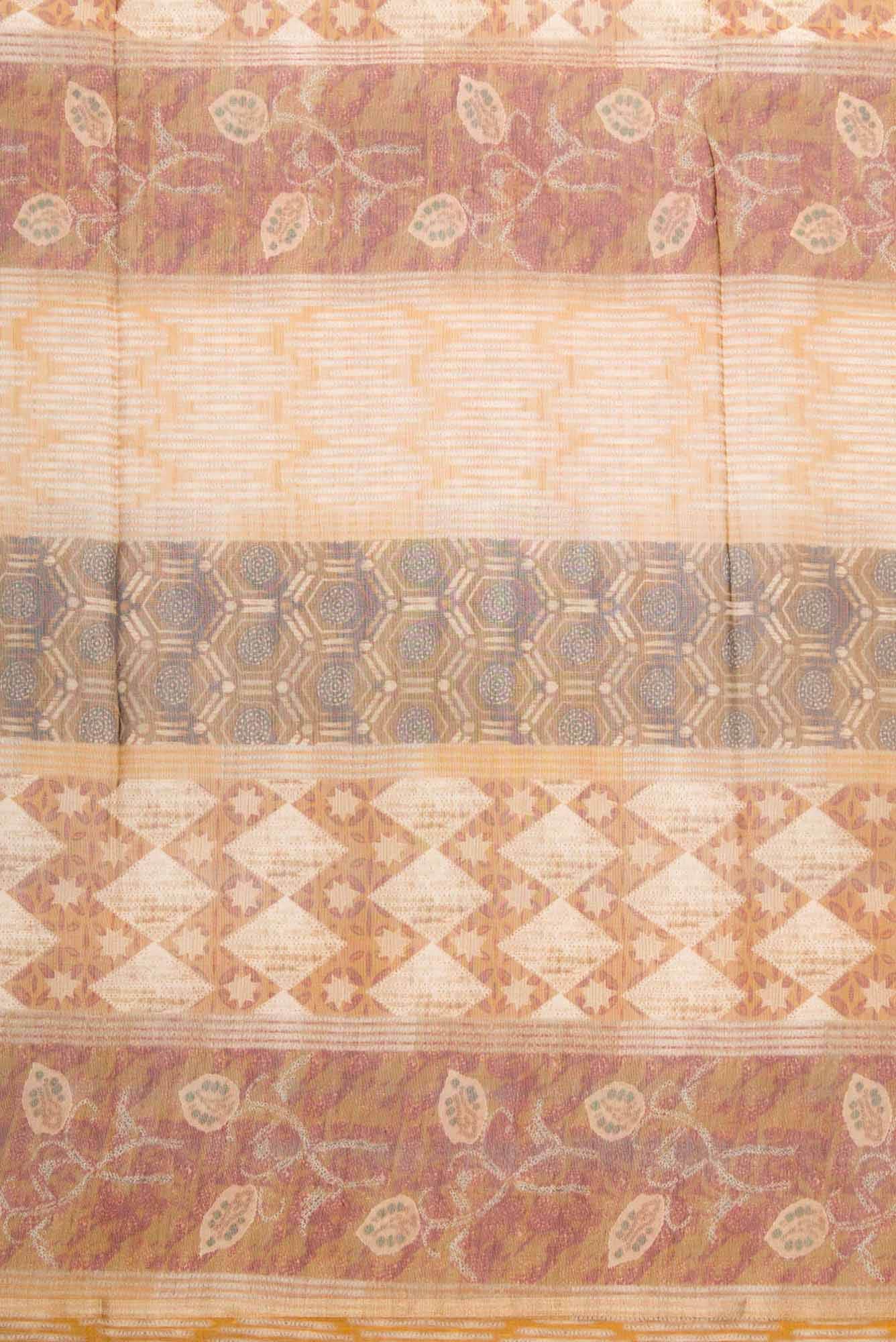 Mustard Chanderi Silk Dress Material