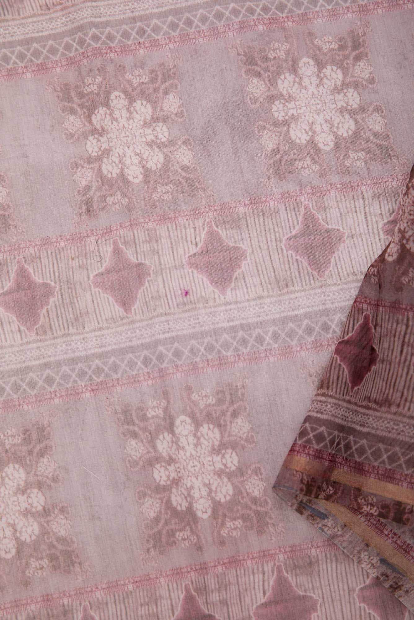 Magenta Chanderi Silk Dress Material