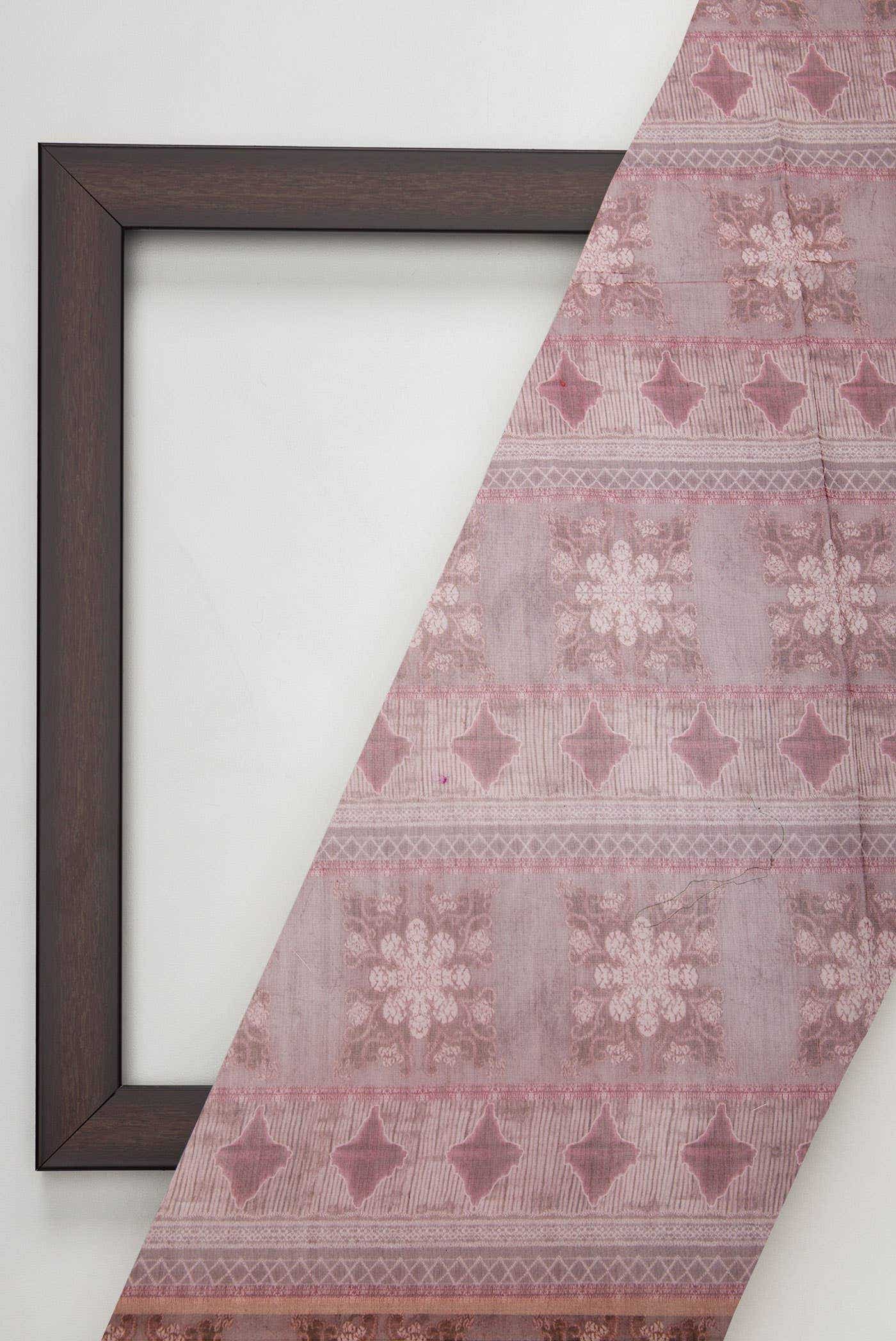 Magenta Chanderi Silk Dress Material