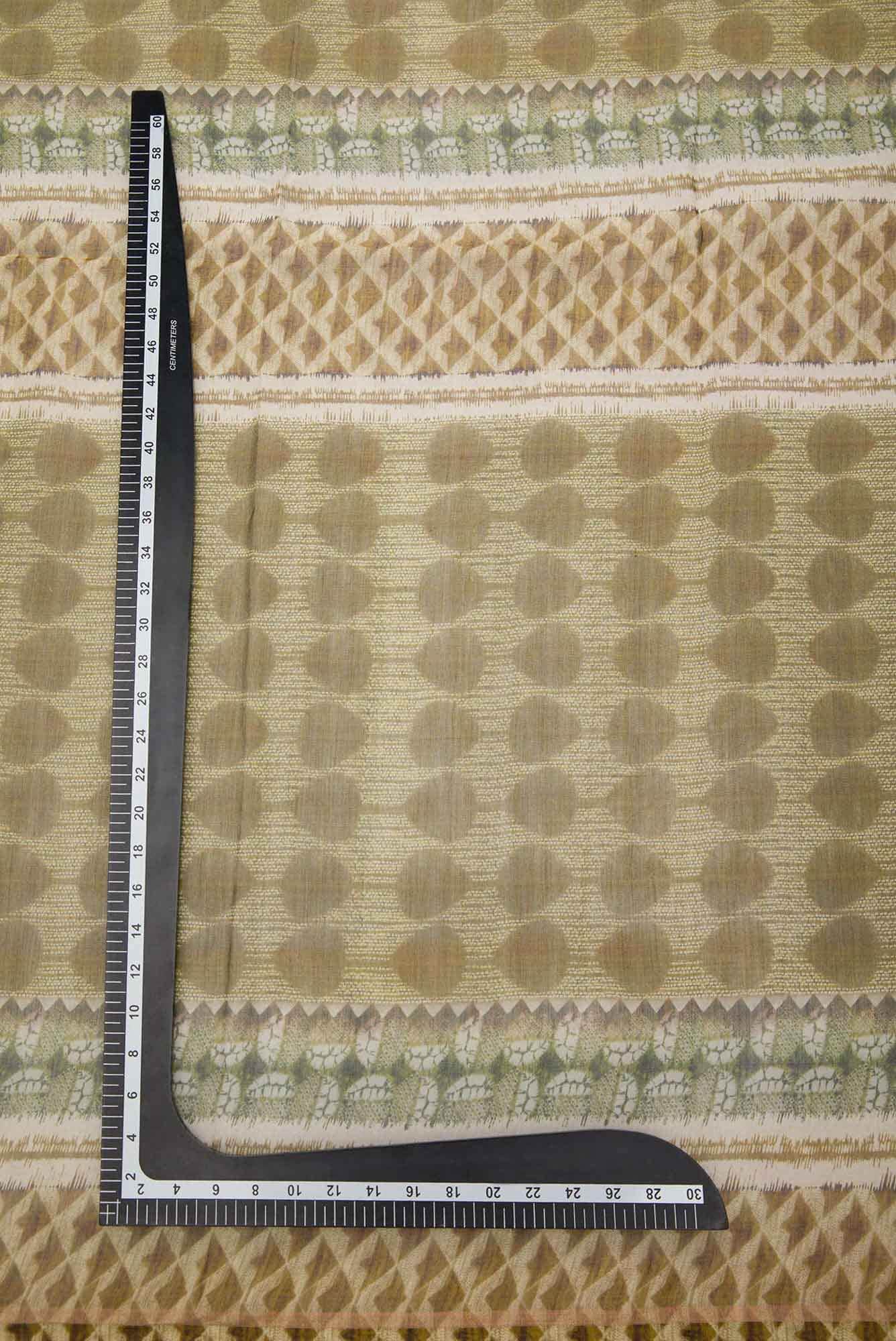 Green Chanderi Silk Dress Material