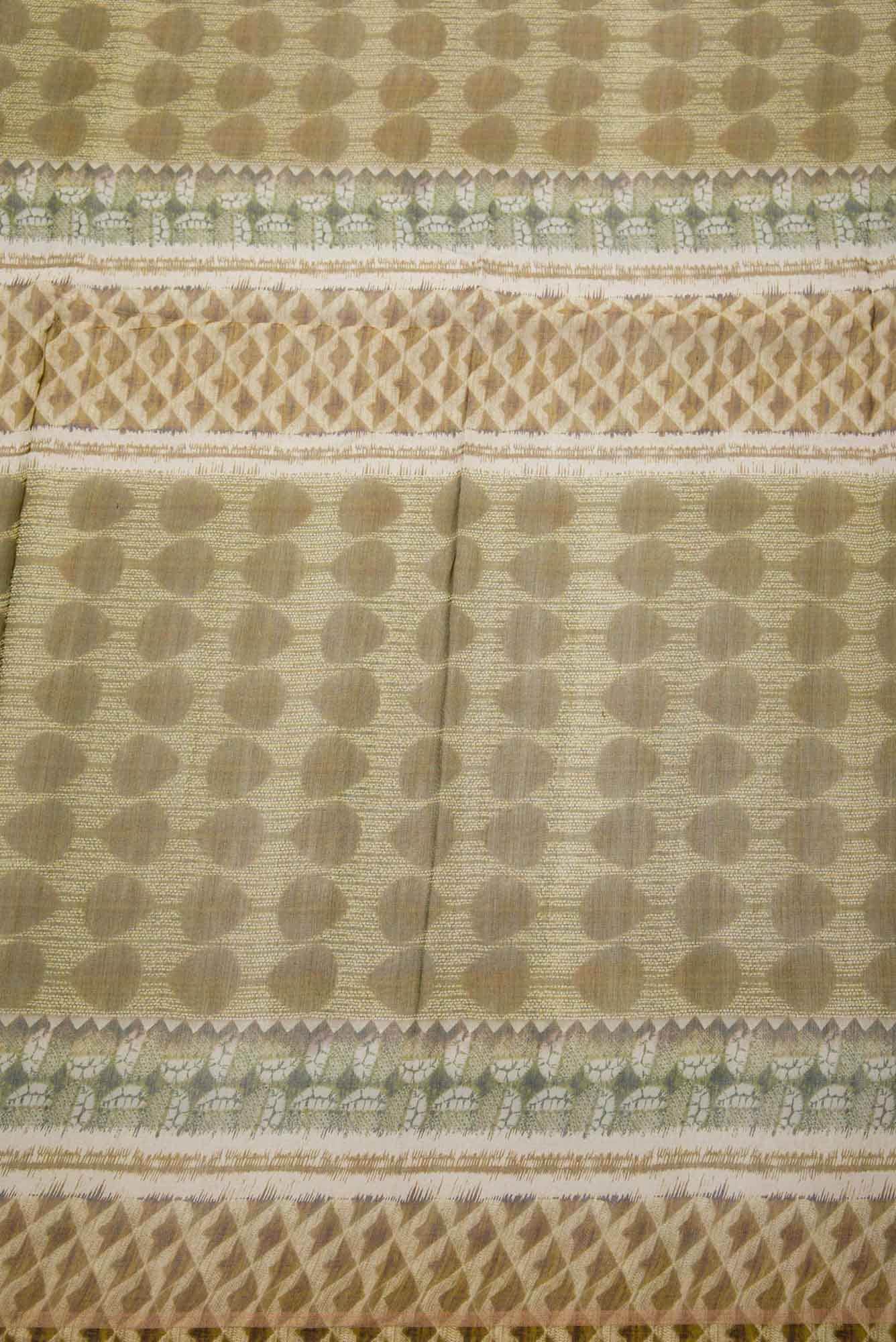 Green Chanderi Silk Dress Material