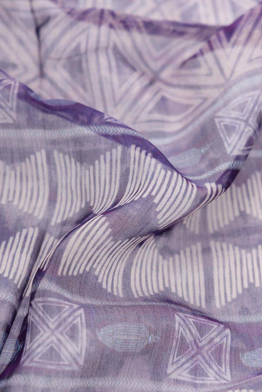 Purple Chanderi Silk Dress Material