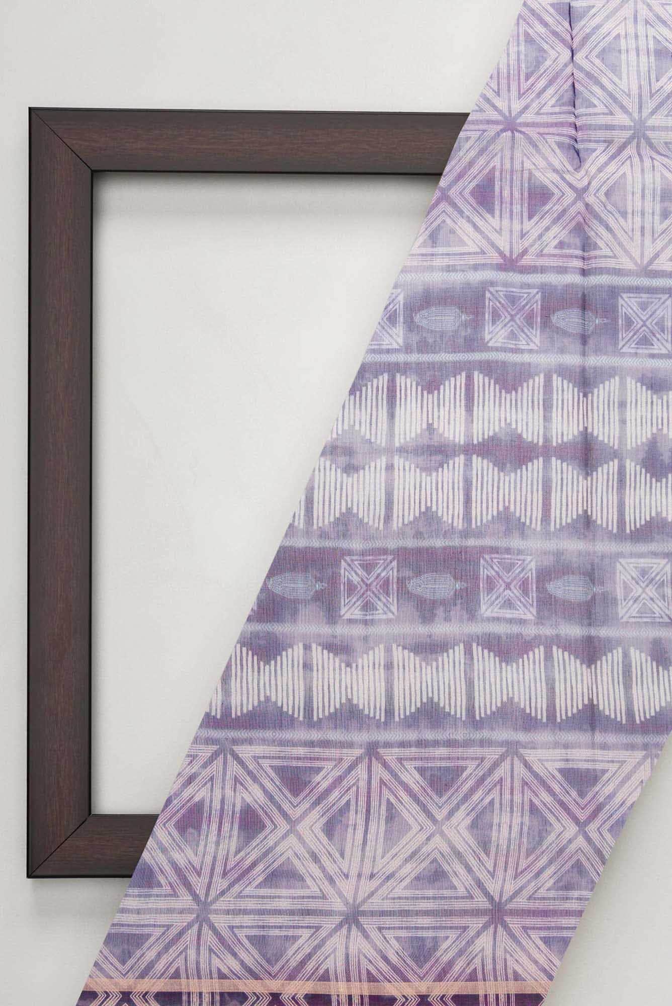 Purple Chanderi Silk Dress Material