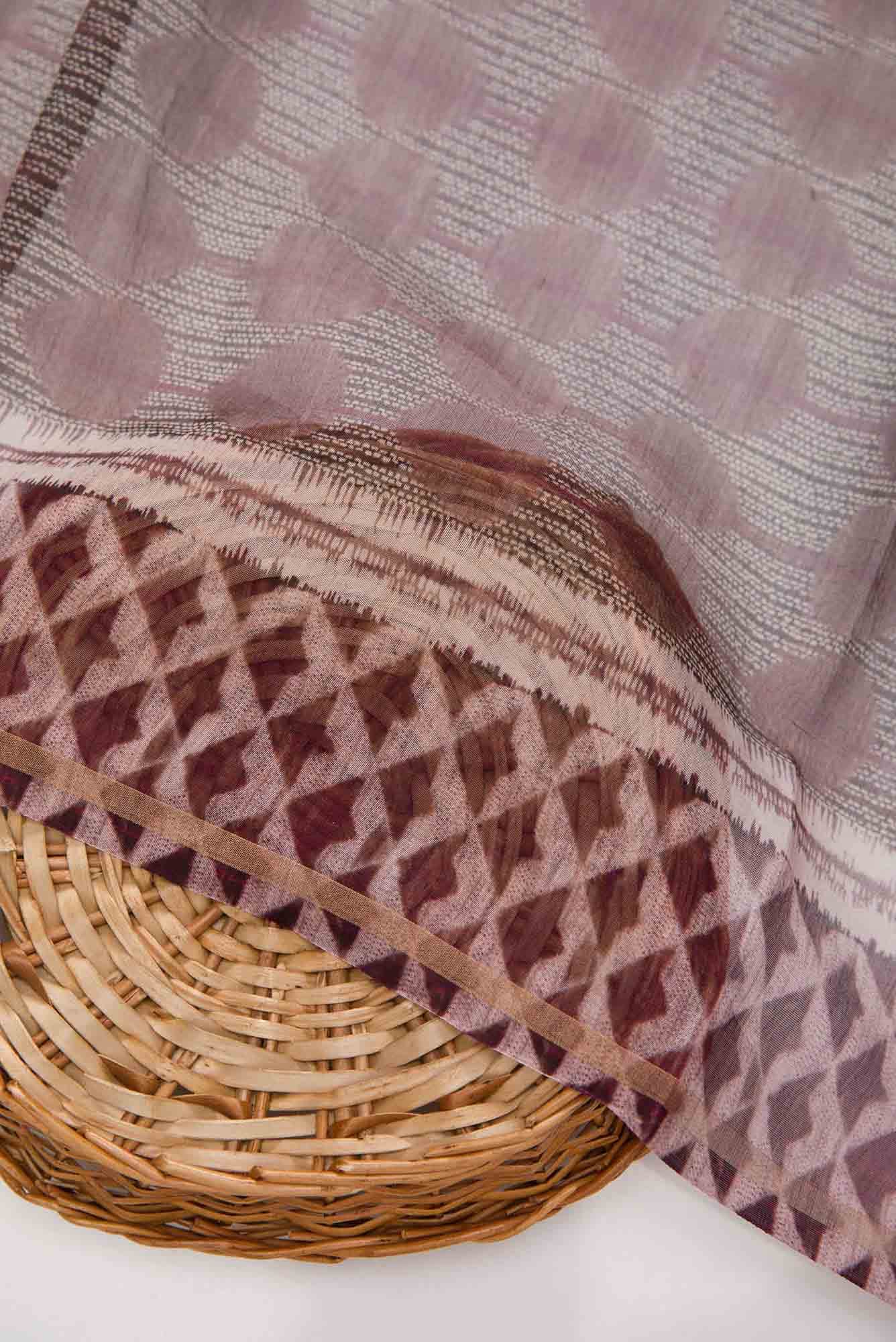 Magenta Chanderi Silk Dress Material
