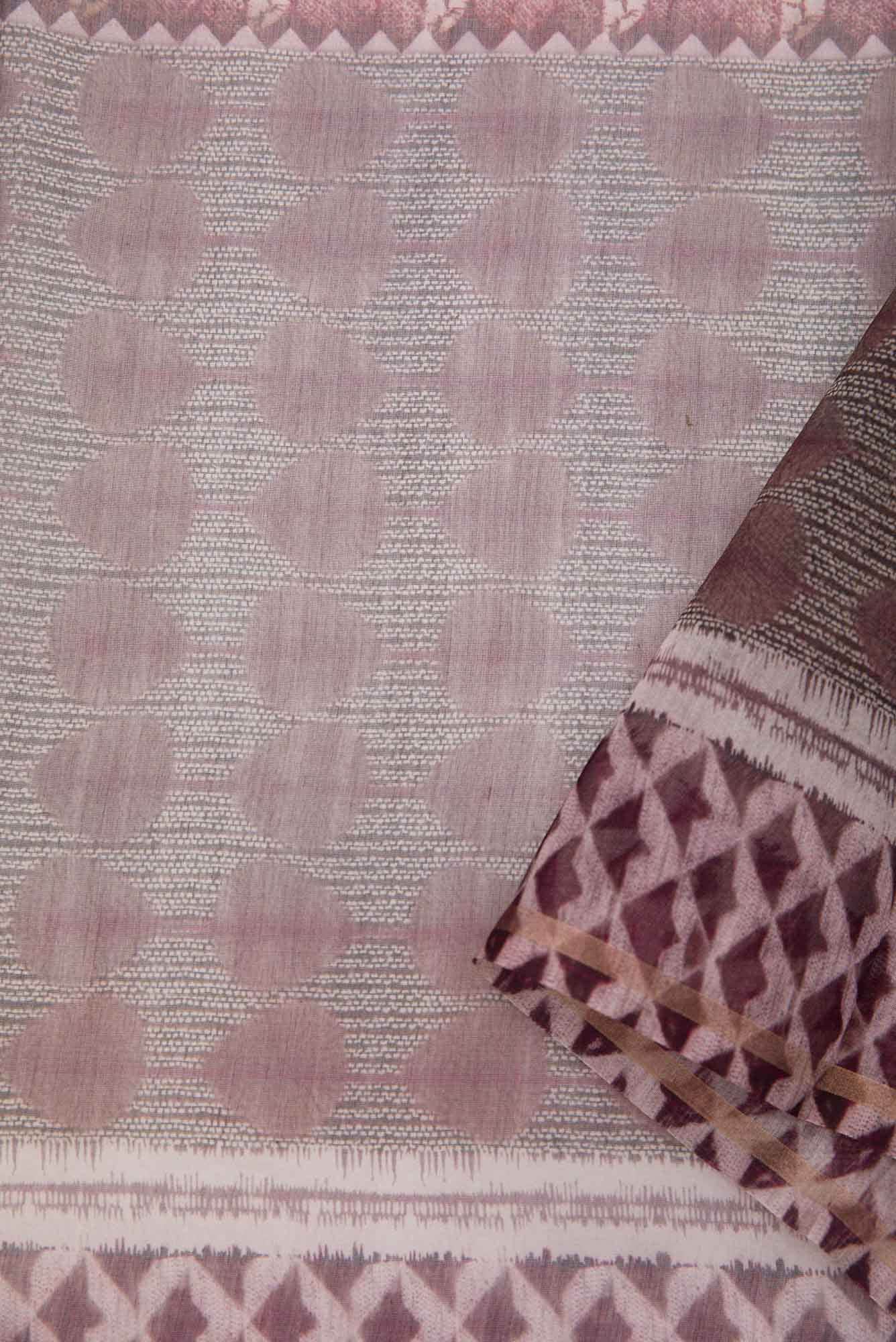 Magenta Chanderi Silk Dress Material