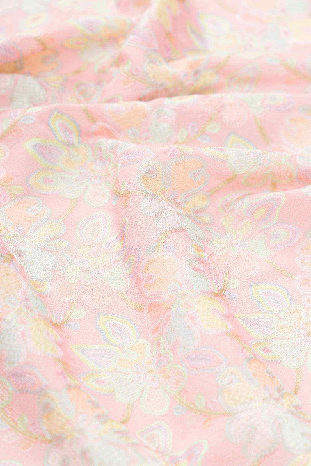 Pink Chanderi Silk Dress Material