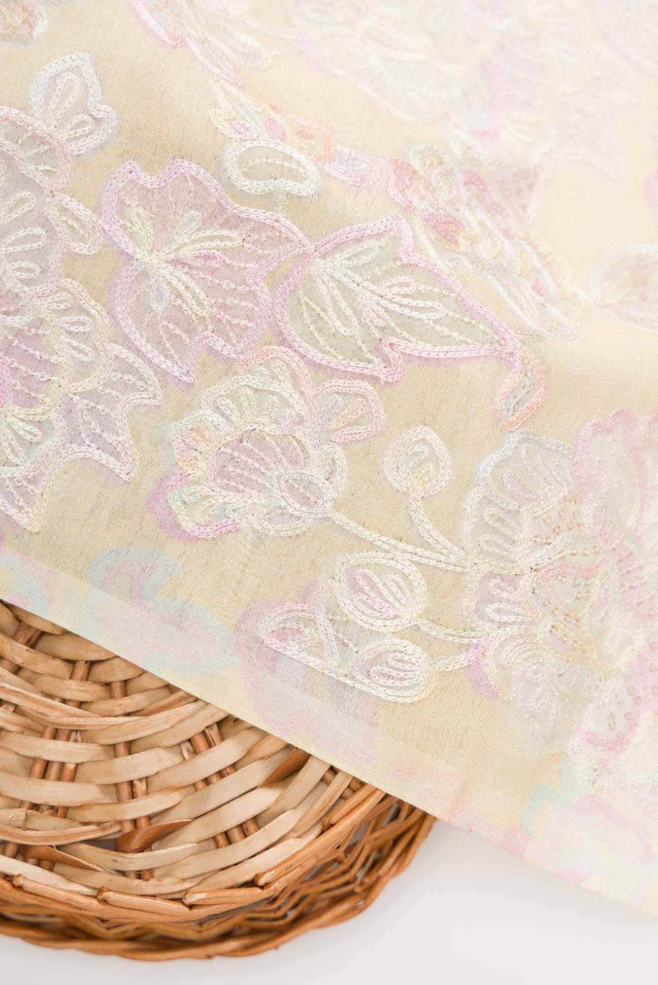Sandal Chanderi Silk Dress Material
