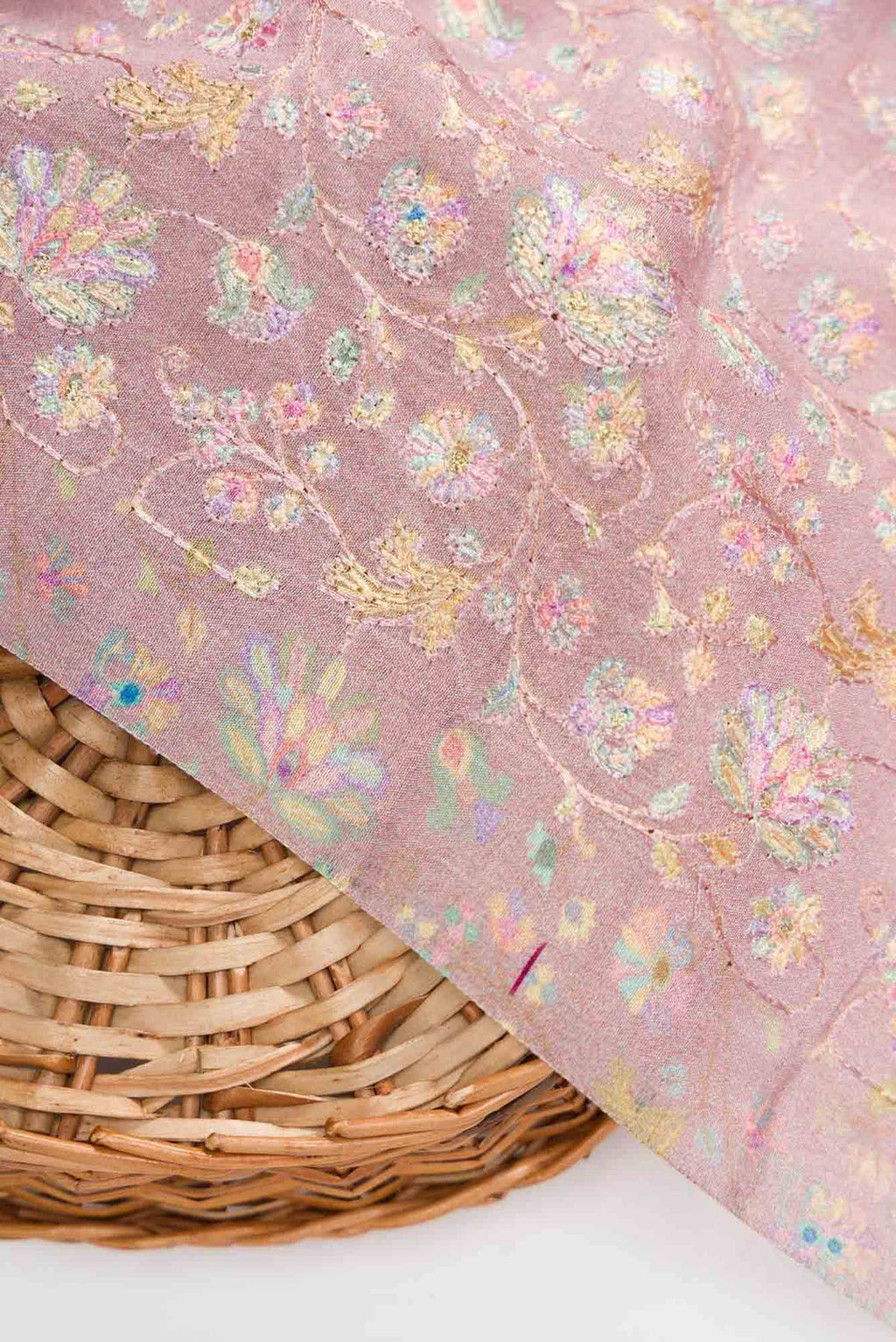 Lavender Chanderi Silk Dress Material