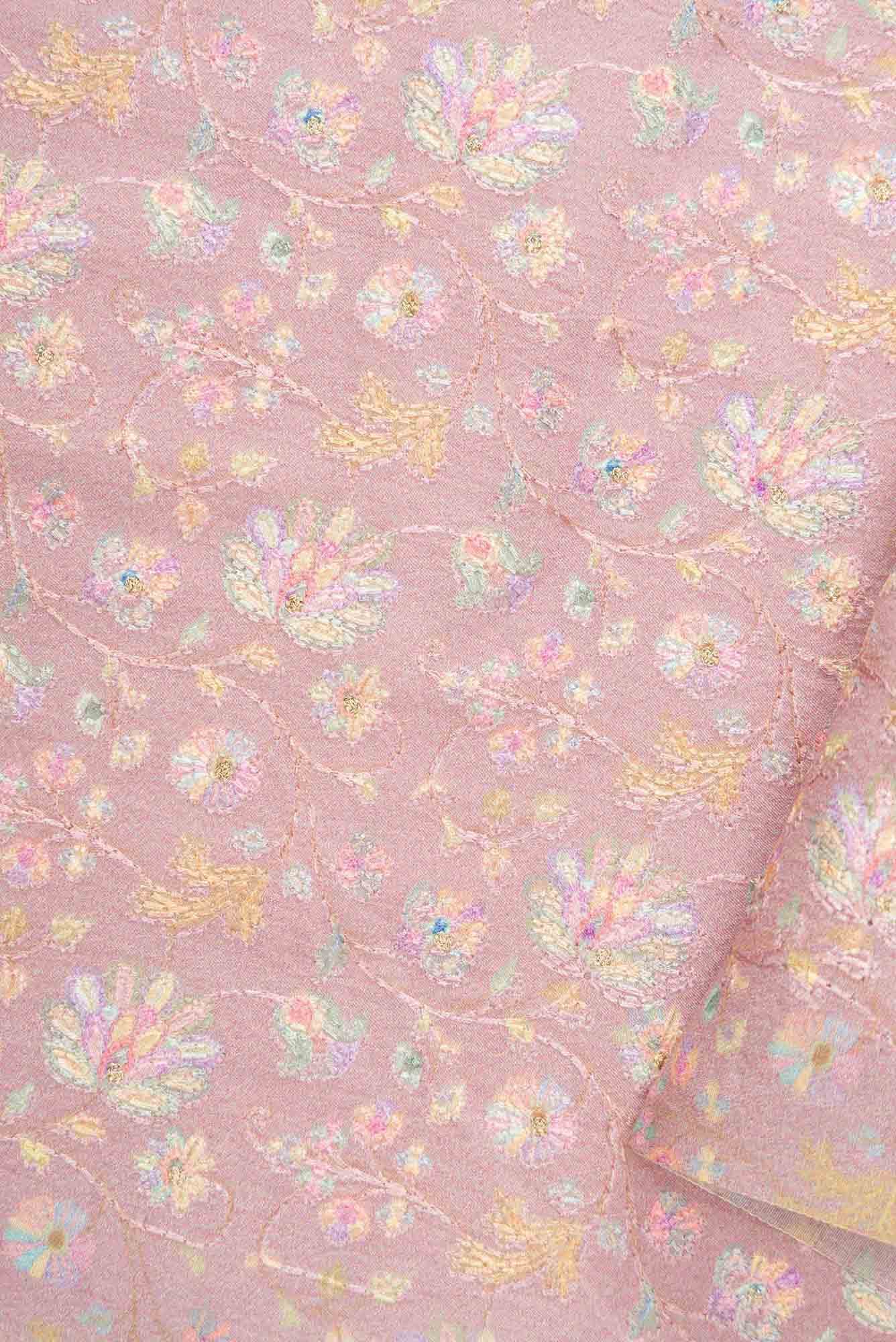 Lavender Chanderi Silk Dress Material