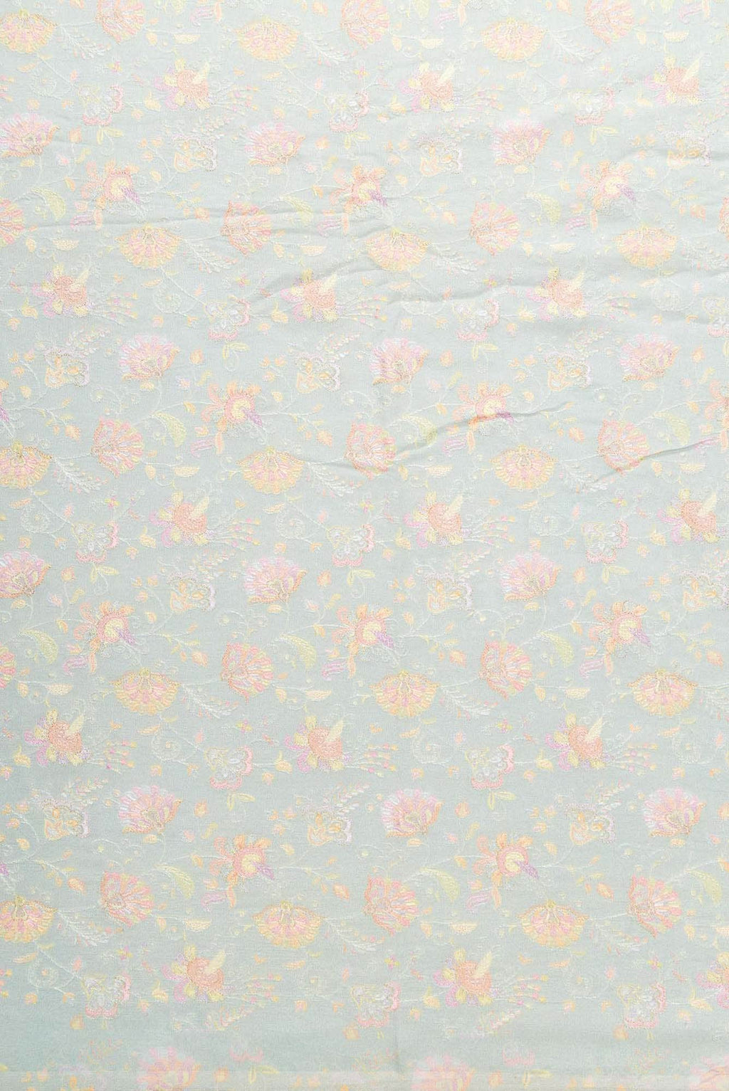 Grey Chanderi Silk Dress Material
