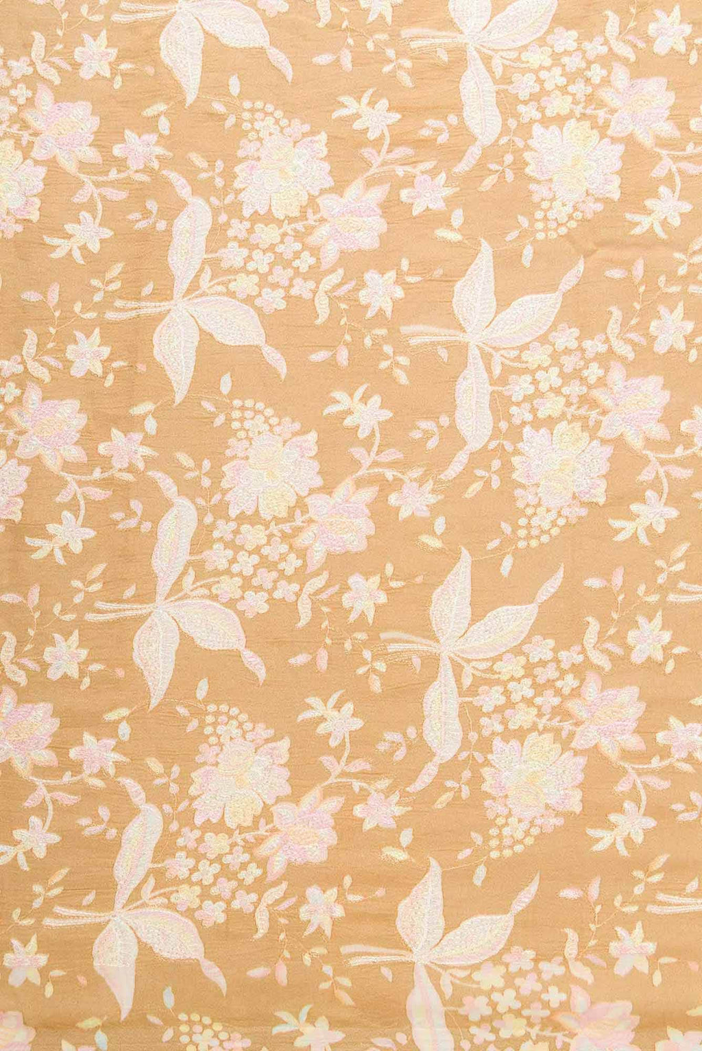 Brown Chanderi Silk Dress Material