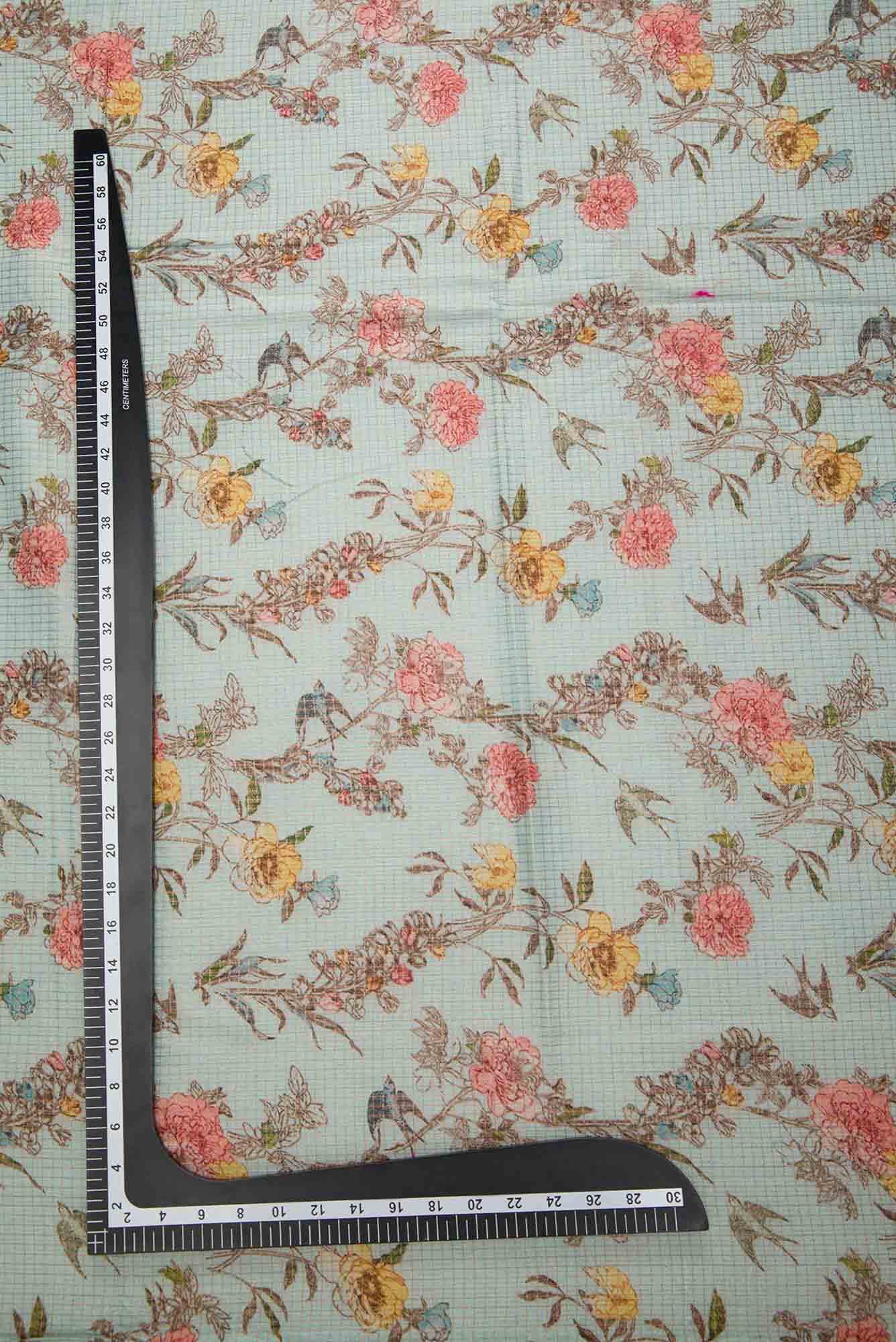 Blue Tussar Dress Material