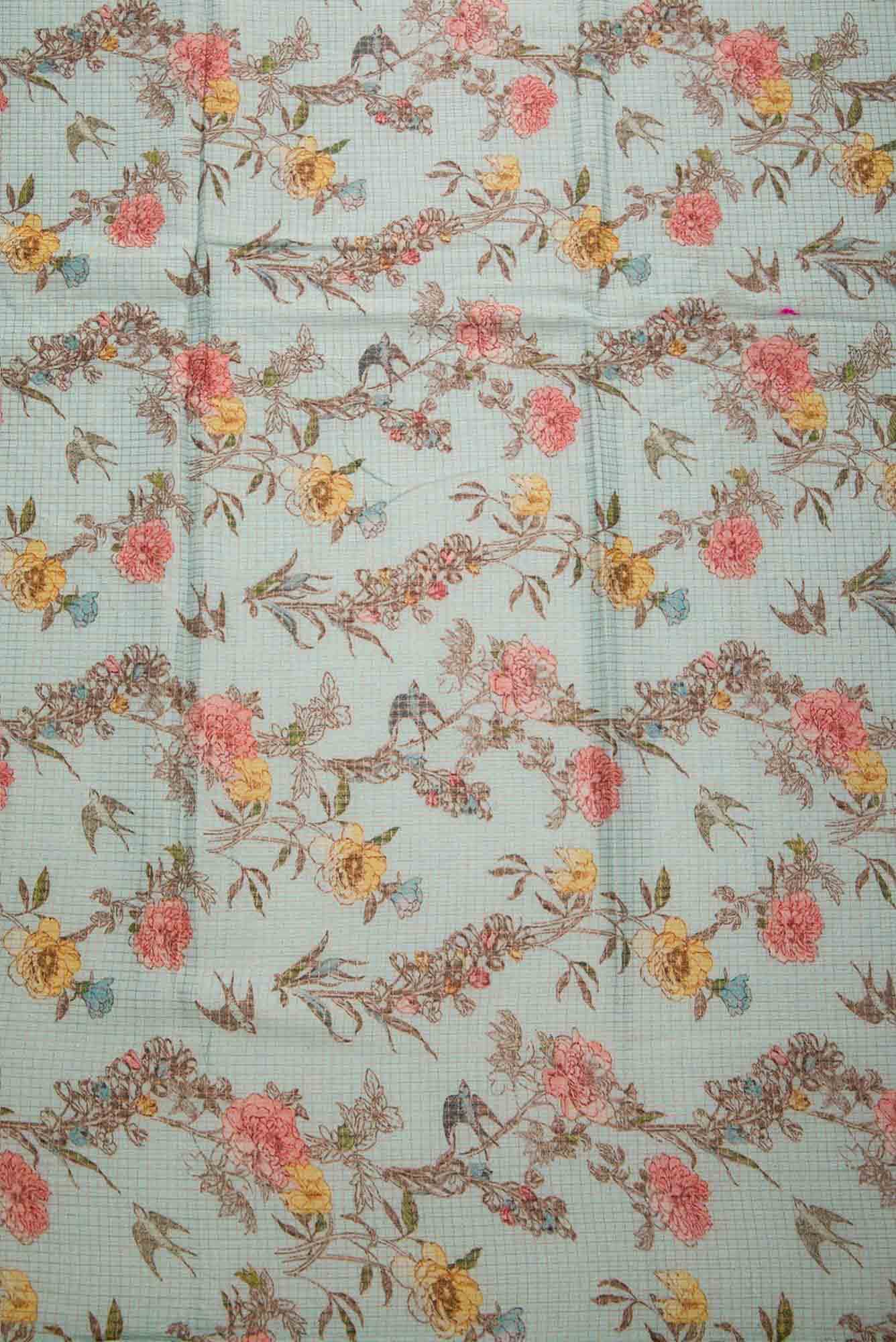Blue Tussar Dress Material