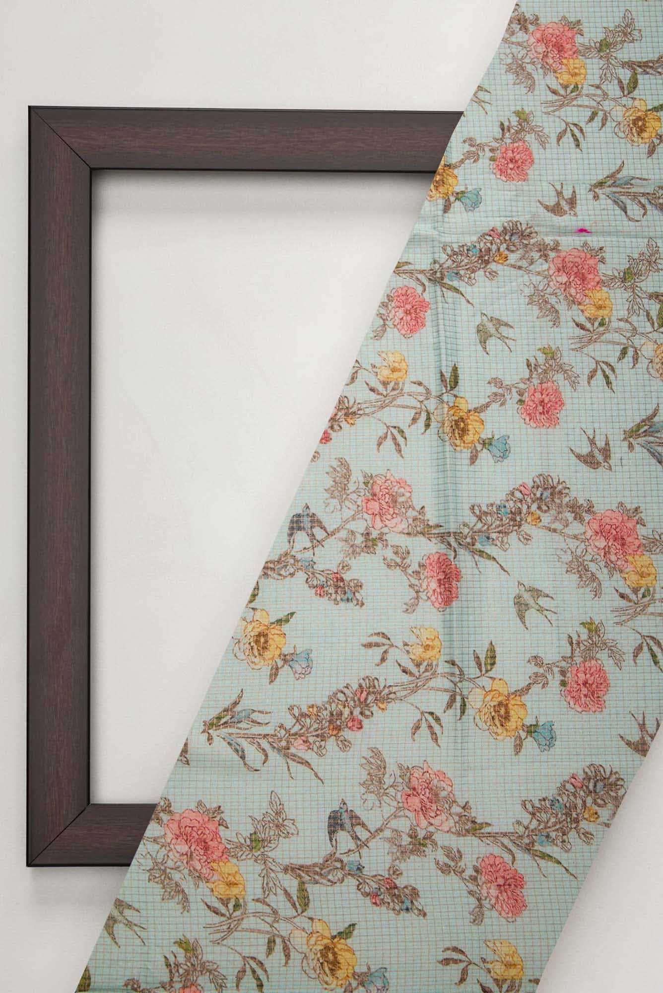 Blue Tussar Dress Material