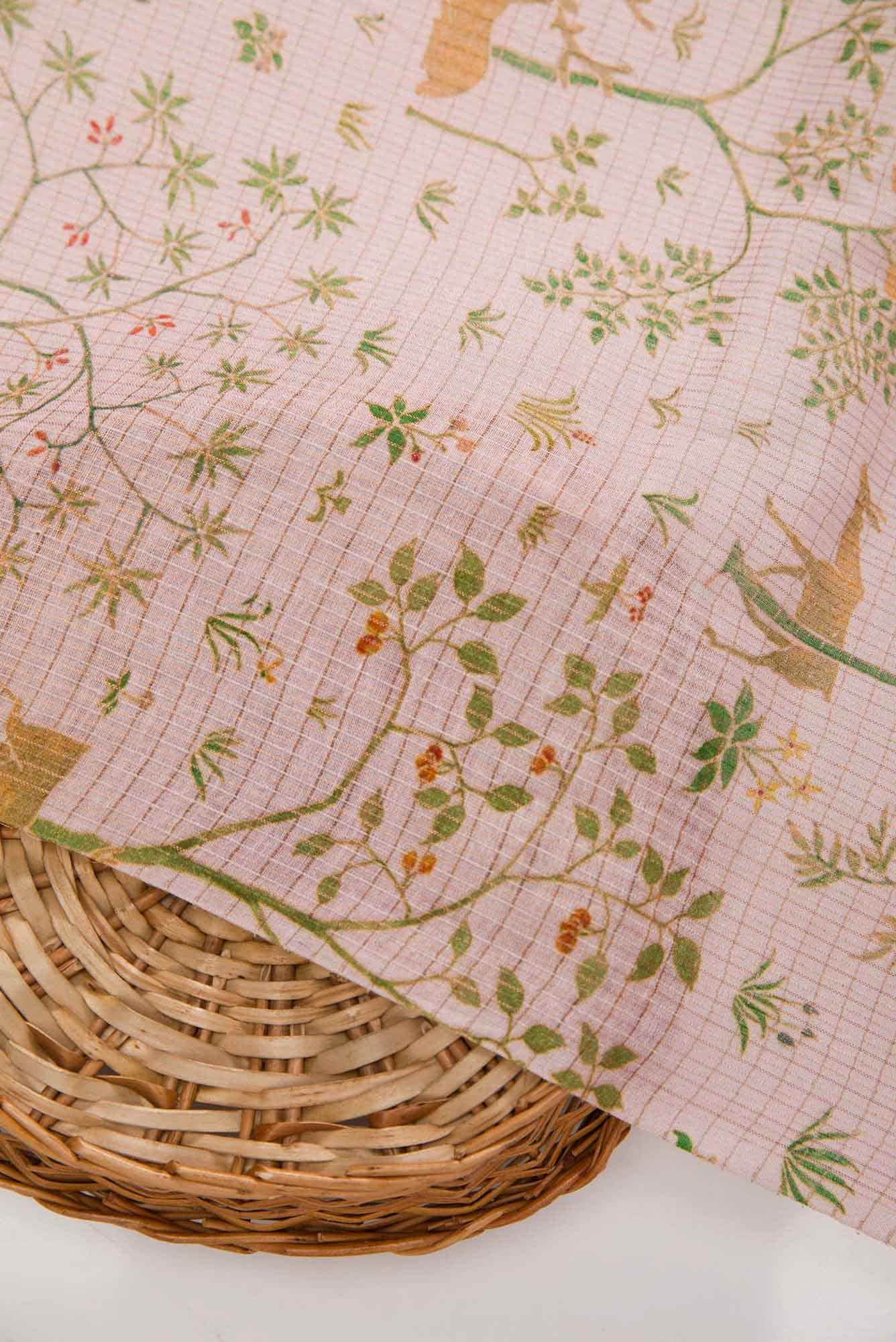 Pink Tussar Dress Material