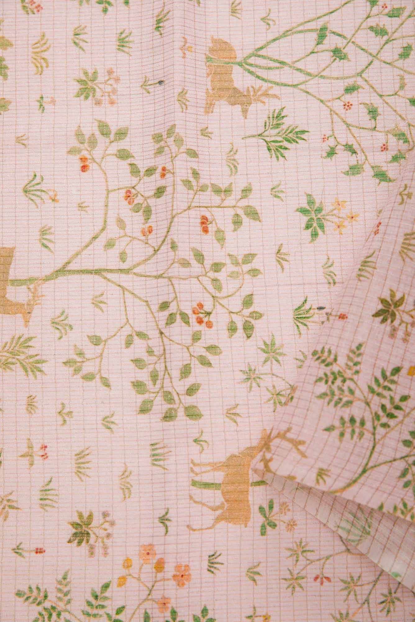 Pink Tussar Dress Material