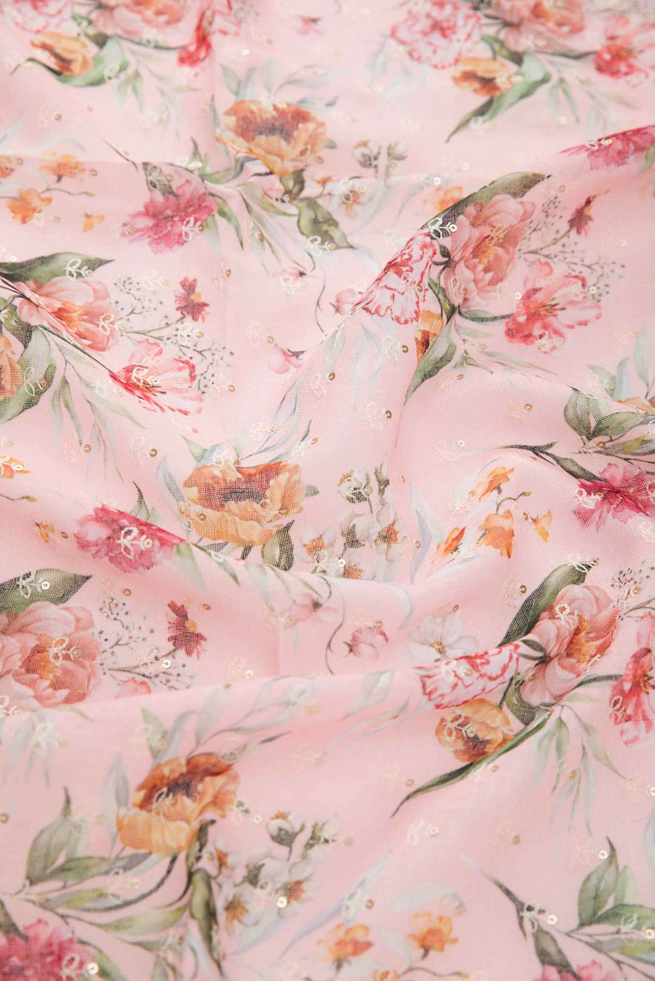 Pink Linen Dress Material