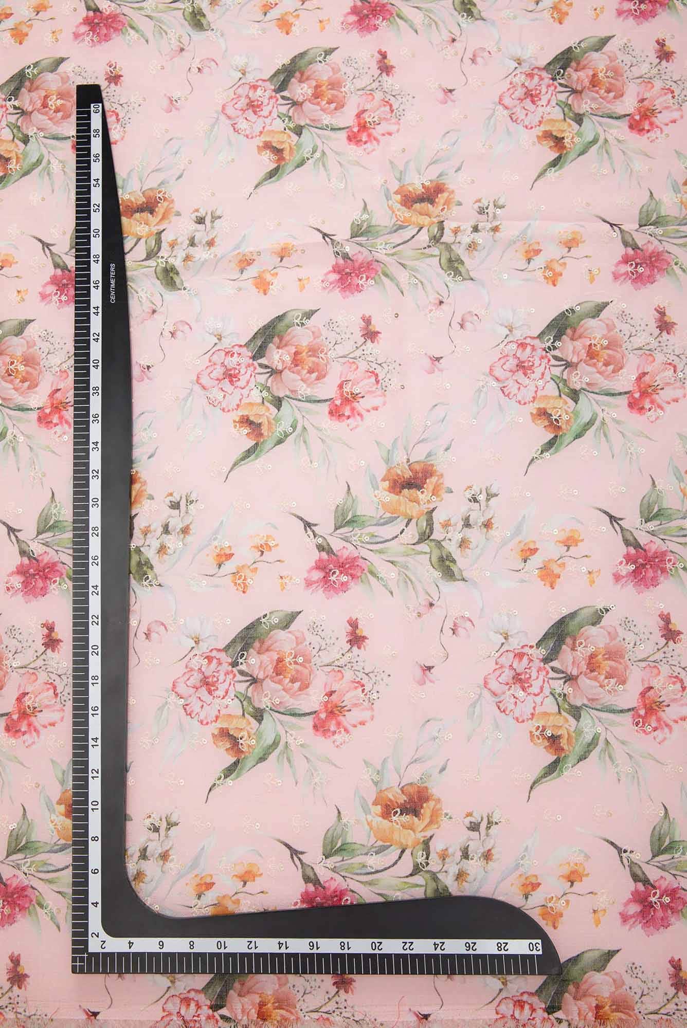 Pink Linen Dress Material
