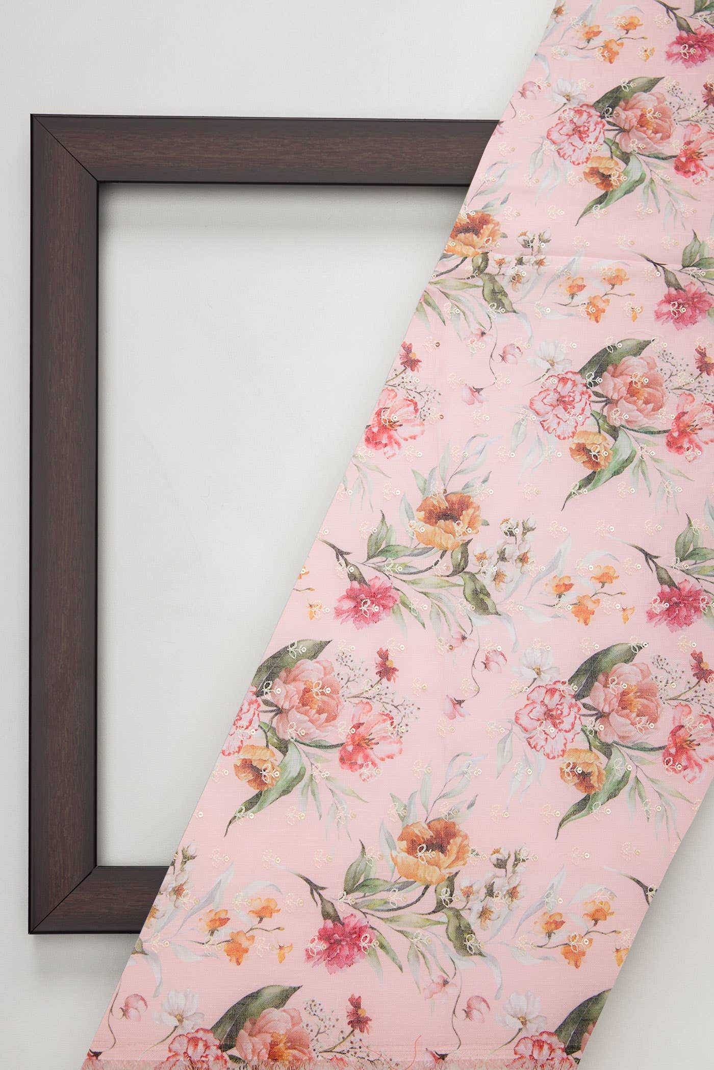Pink Linen Dress Material