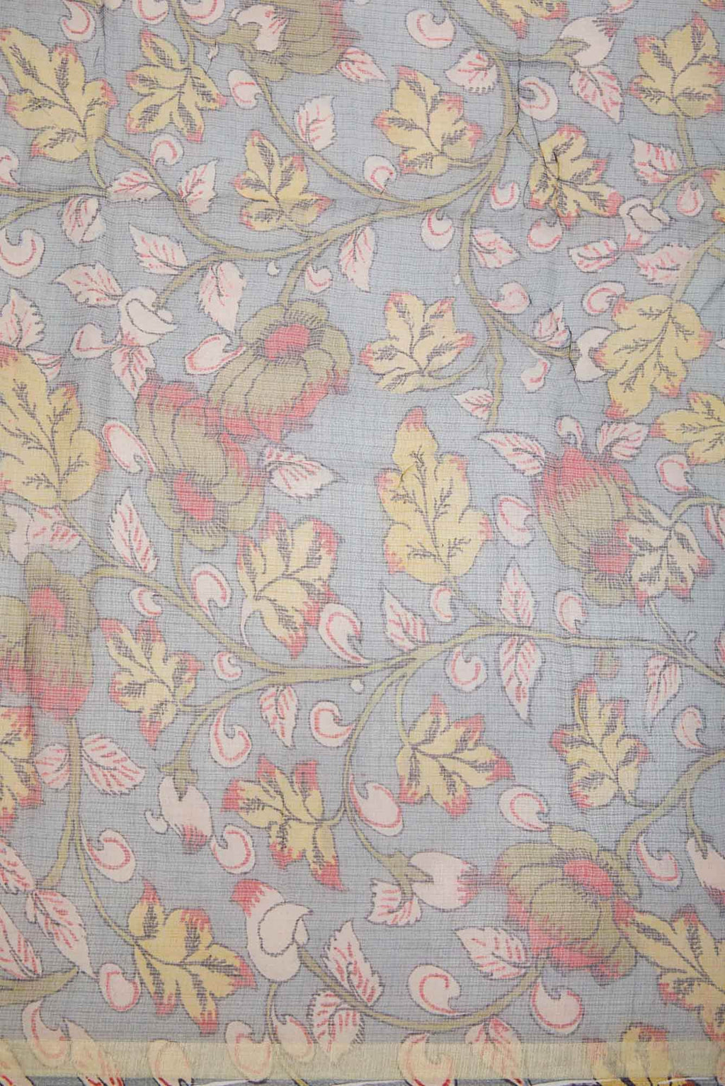 Grey Kota Silk Dress Material