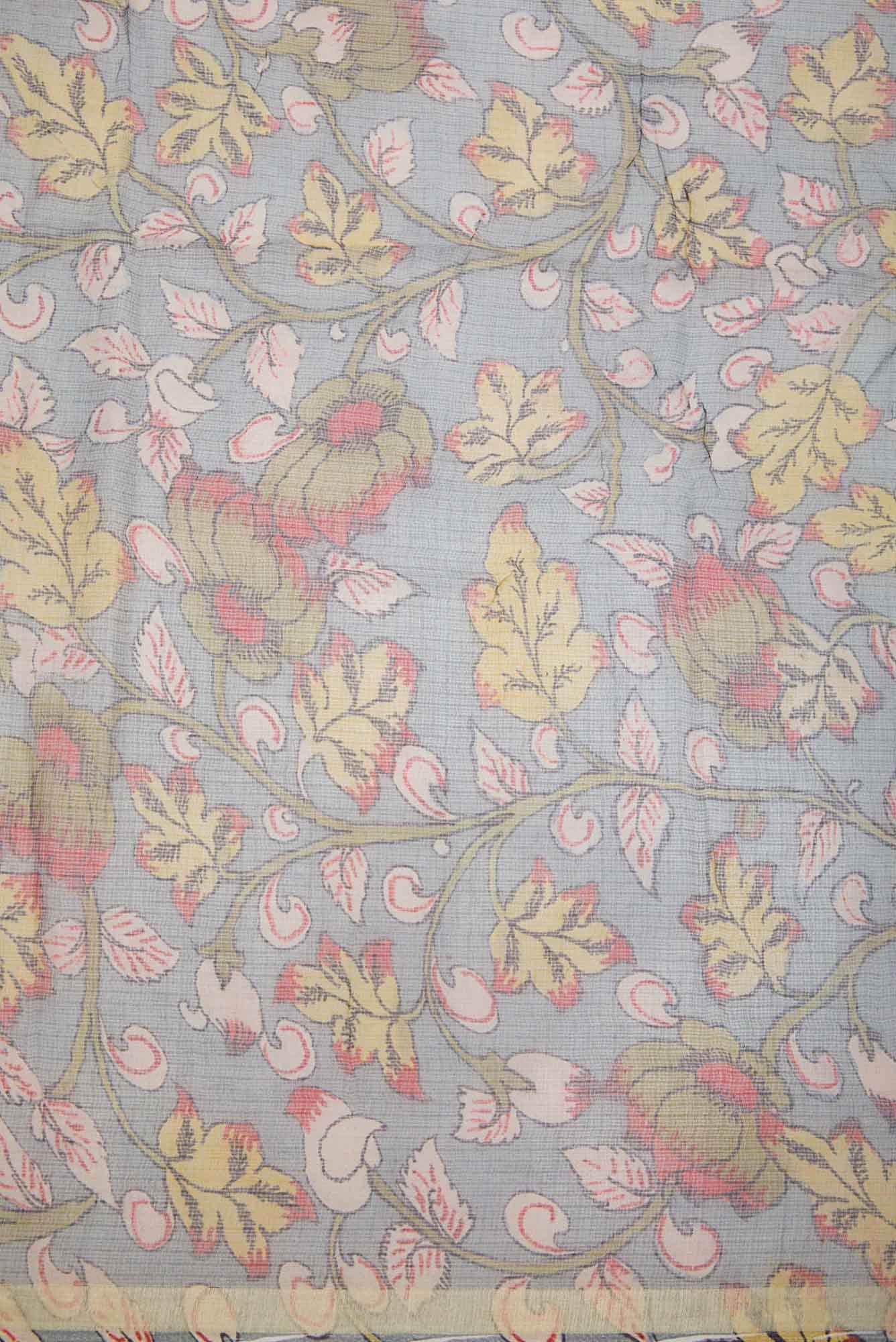 Grey Kota Silk Dress Material