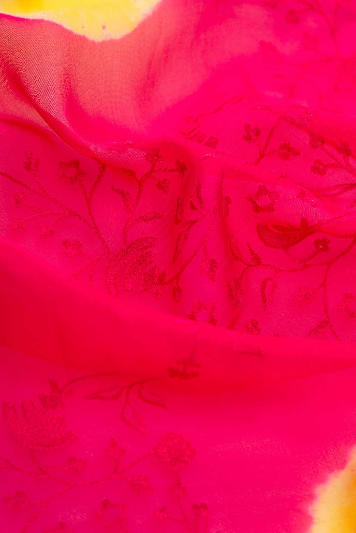 Dark Pink Georgette Dress Material