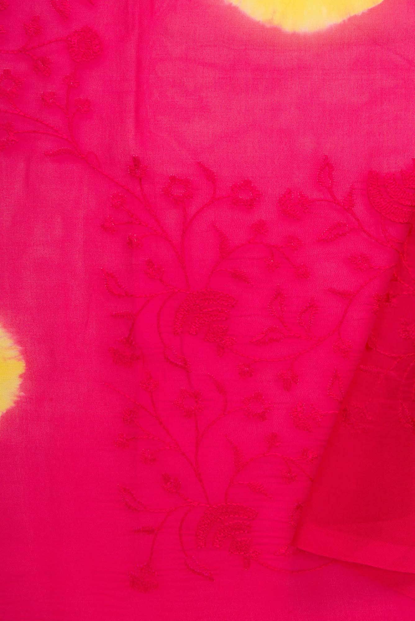 Dark Pink Georgette Dress Material