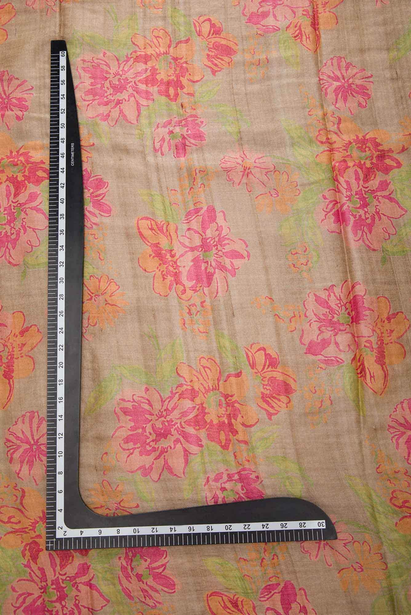 Brown Tussar Dress Material