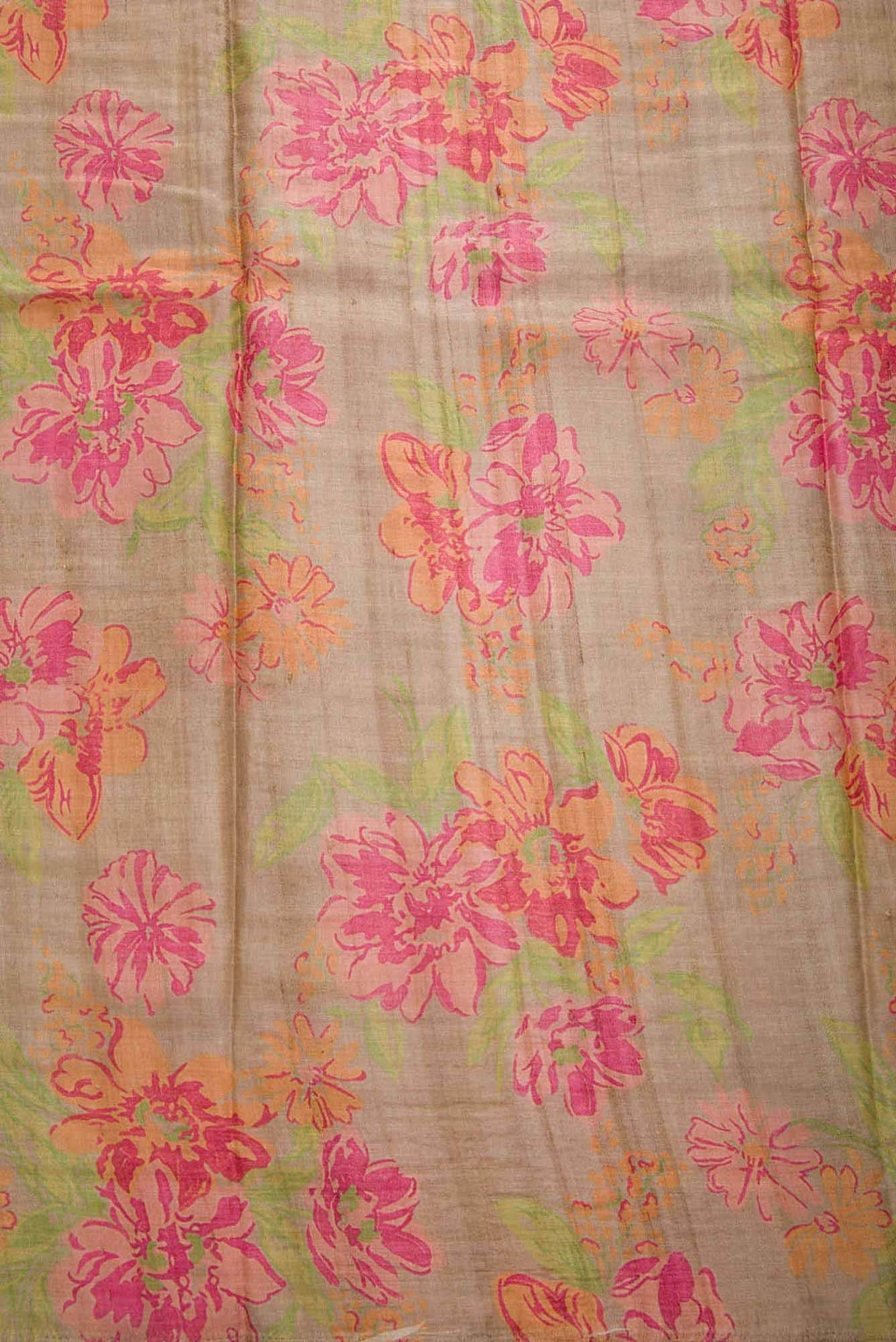 Brown Tussar Dress Material