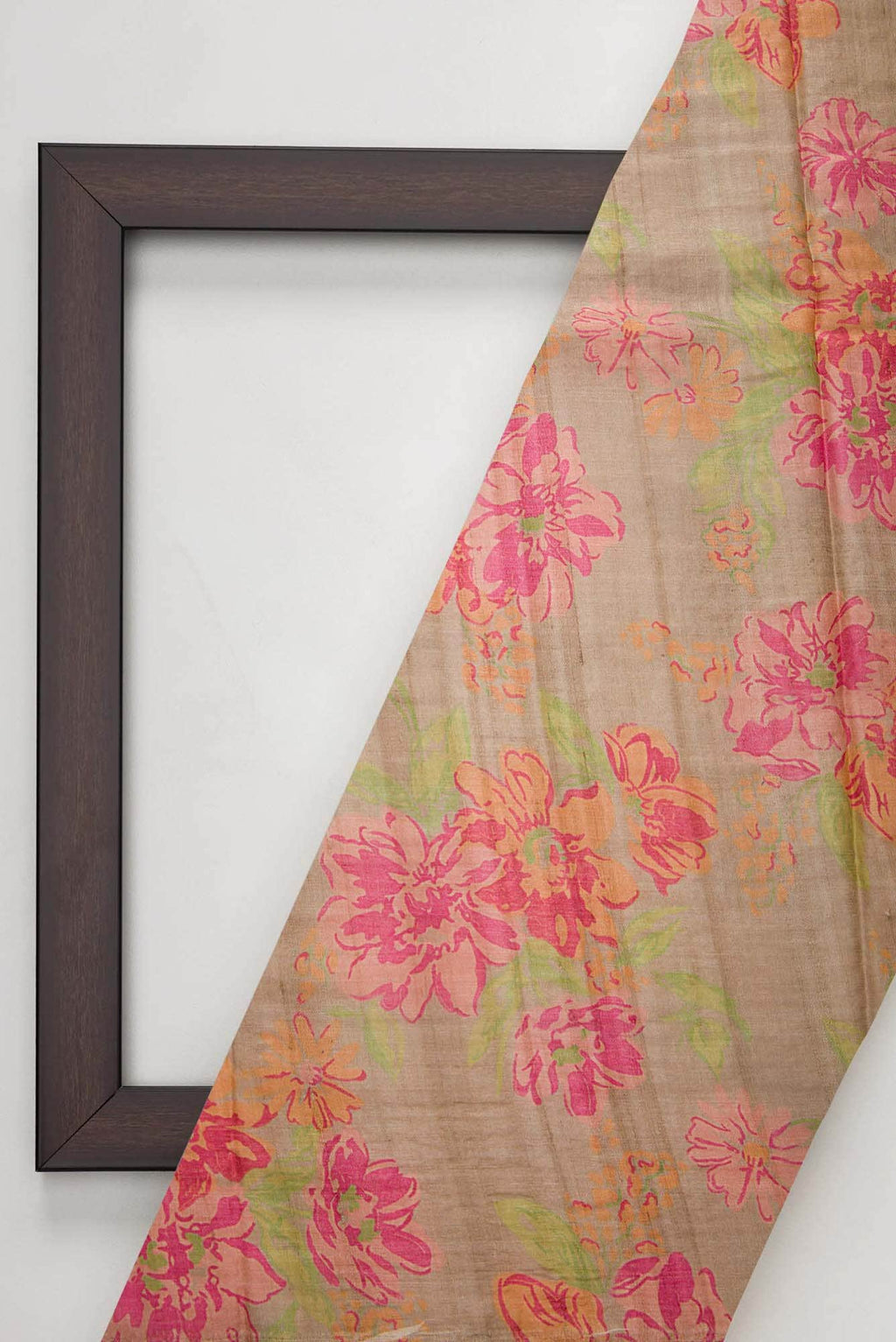 Brown Tussar Dress Material