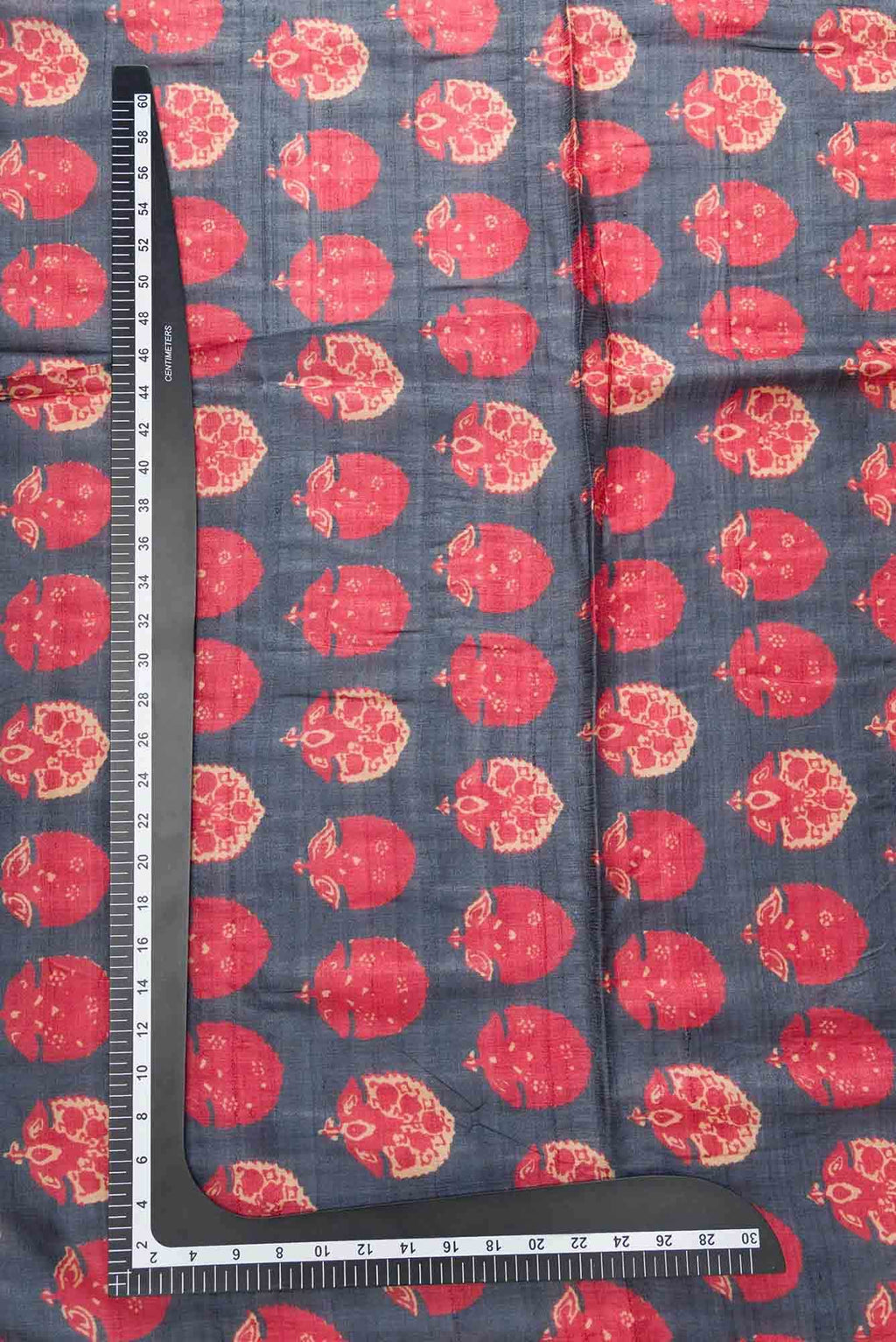 Grey Tussar Silk Dress Material