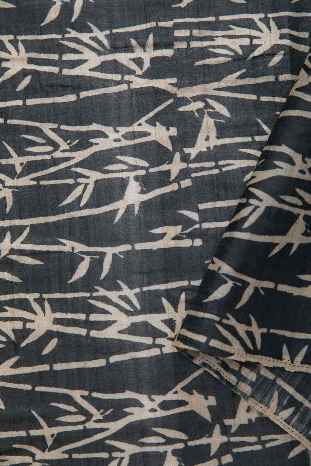 Black Tussar Silk Dress Material