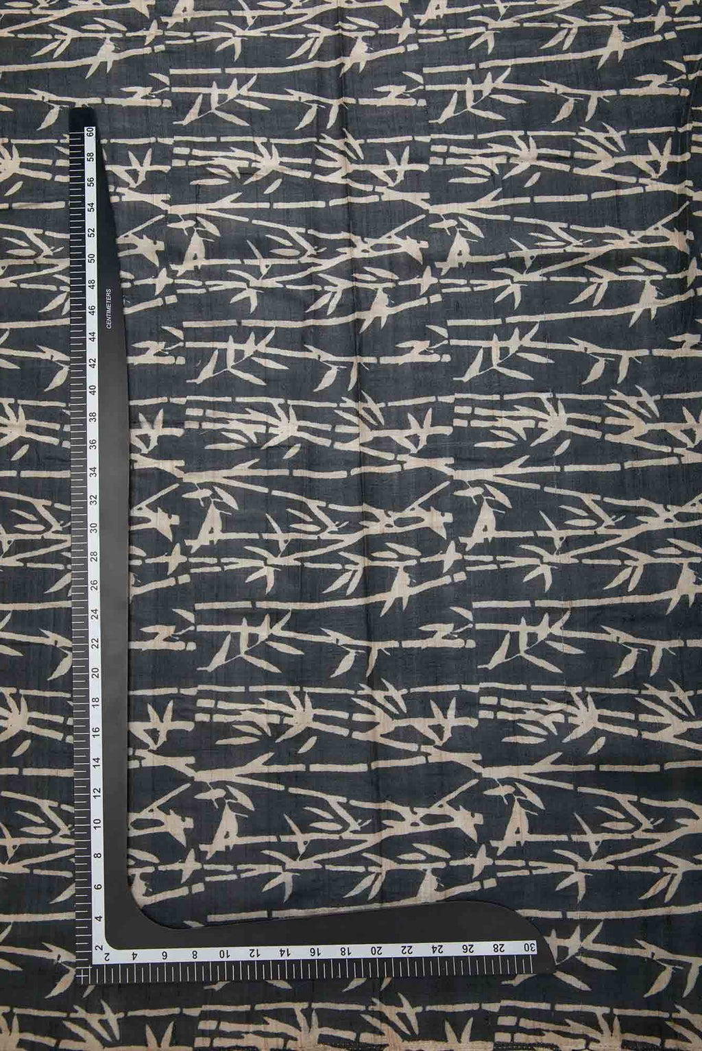 Black Tussar Silk Dress Material