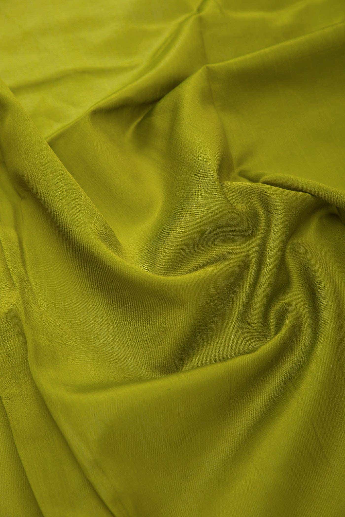 Green Chanderi Silk Dress Material