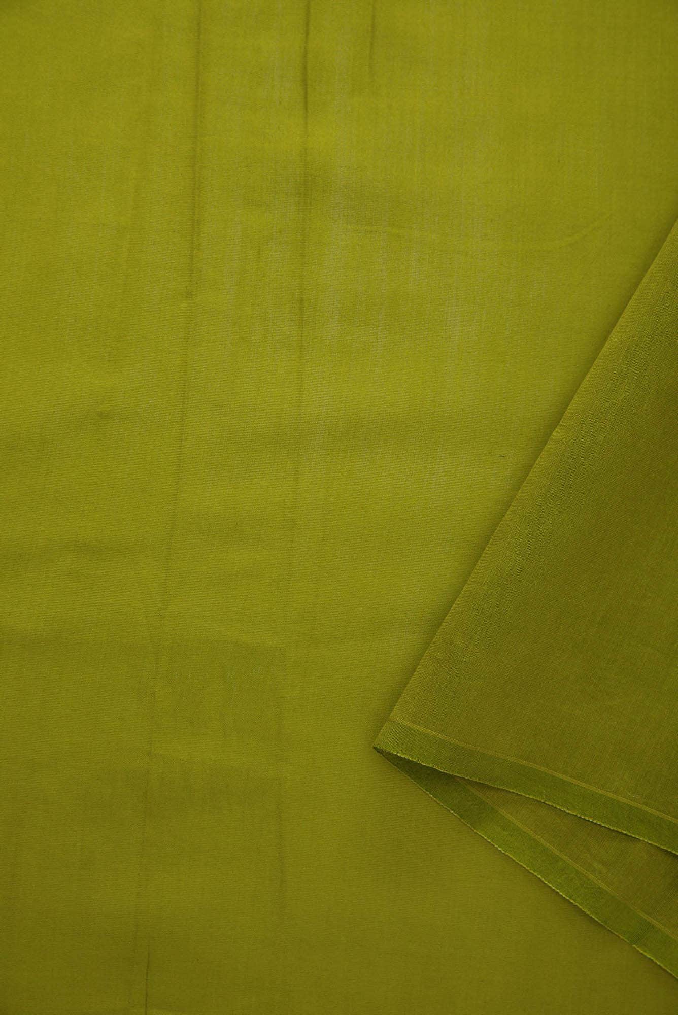 Green Chanderi Silk Dress Material