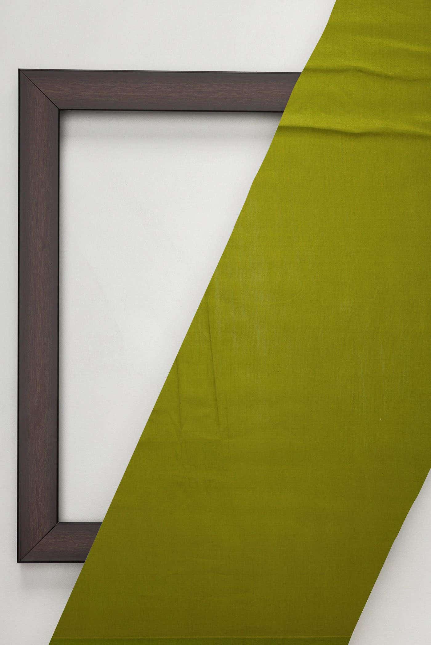 Green Chanderi Silk Dress Material