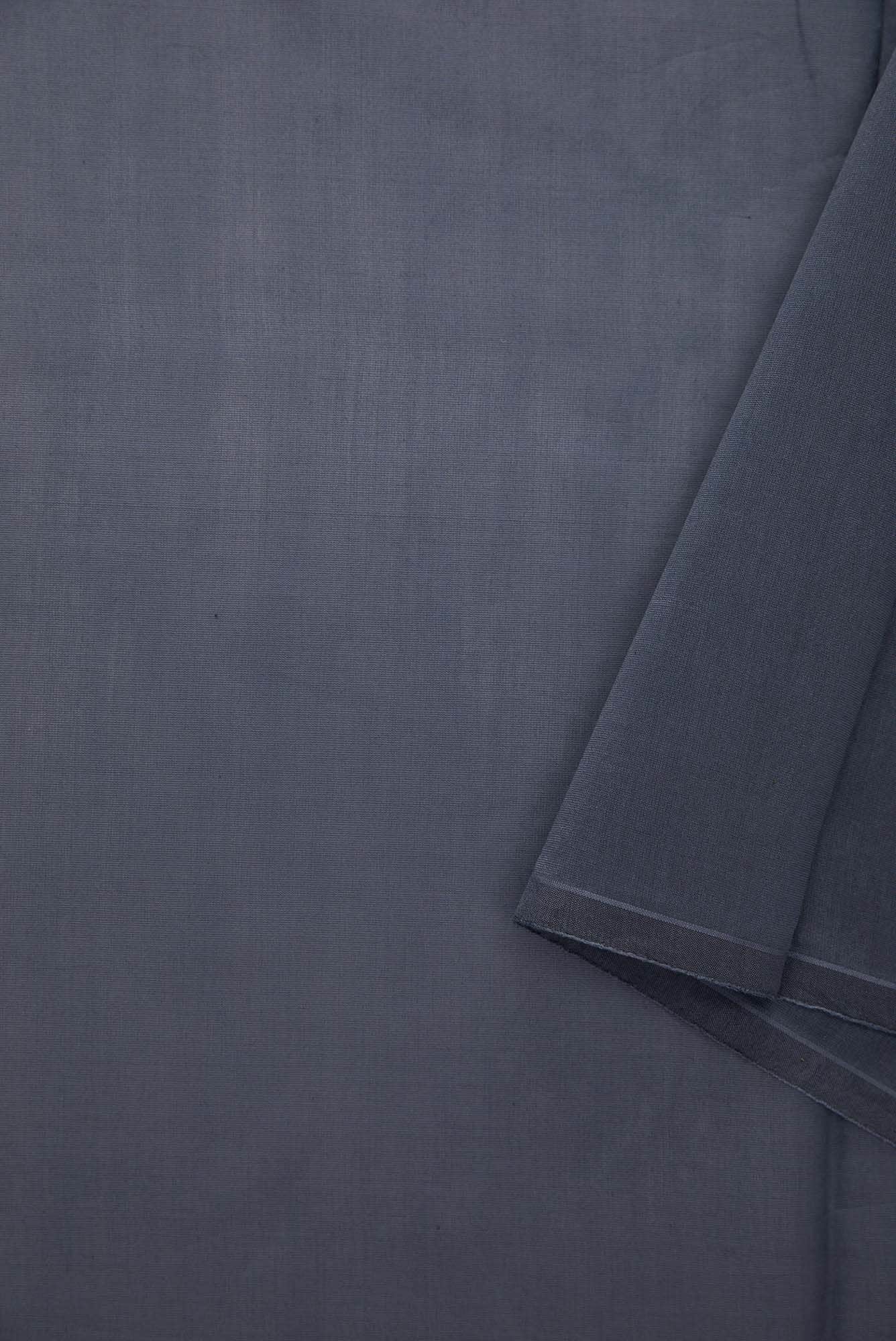 Grey Chanderi Silk Dress Material