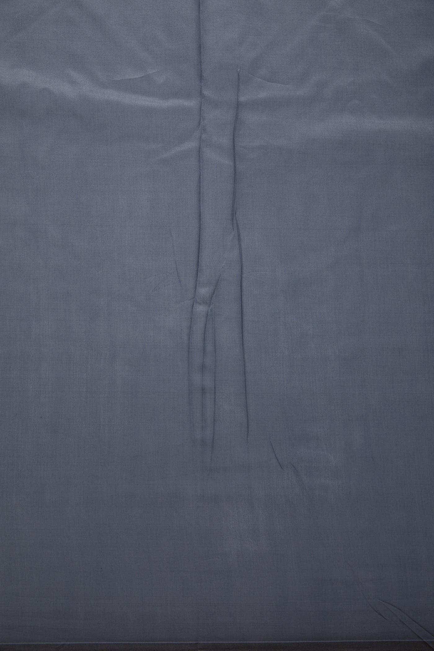 Grey Chanderi Silk Dress Material