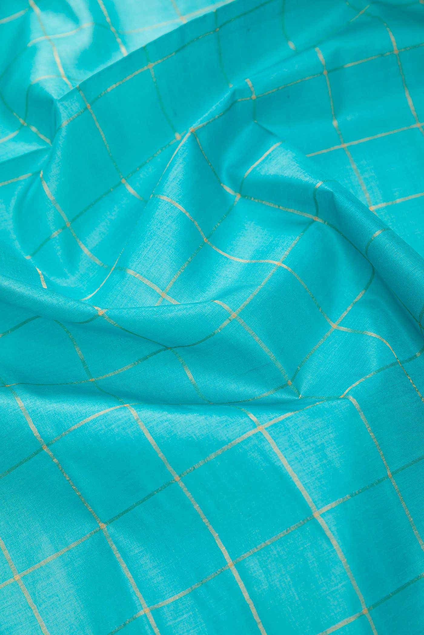 Sky Blue Tussar Silk Dress Material
