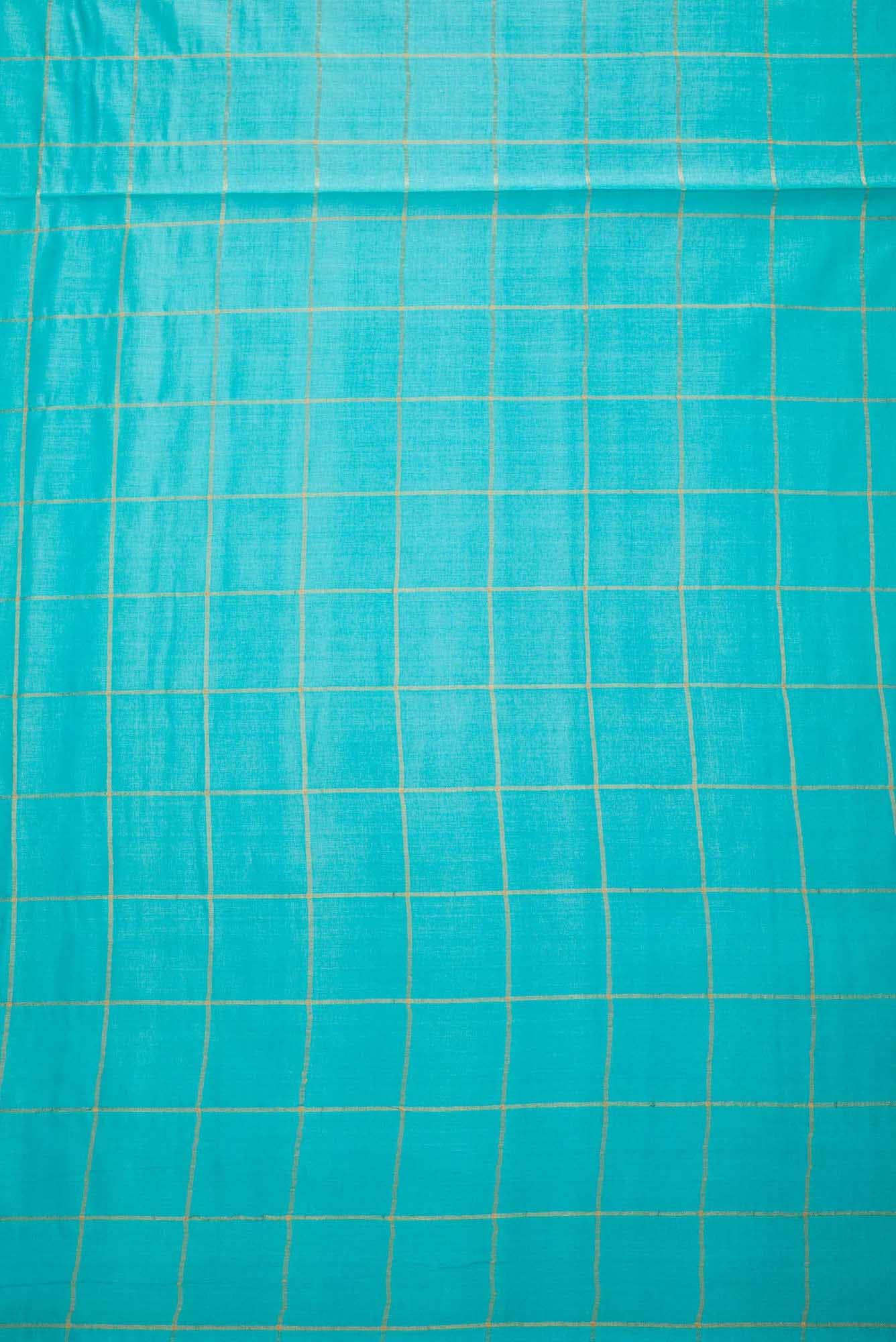 Sky Blue Tussar Silk Dress Material