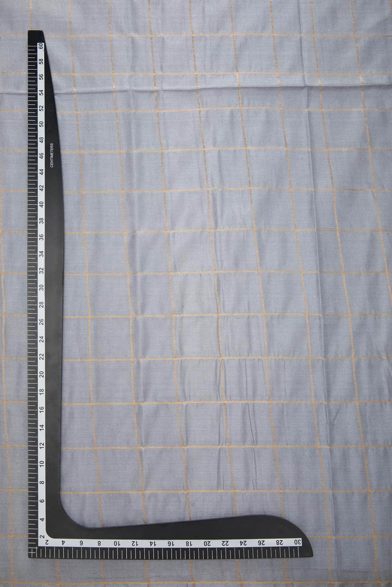 Grey Tussar Silk Dress Material