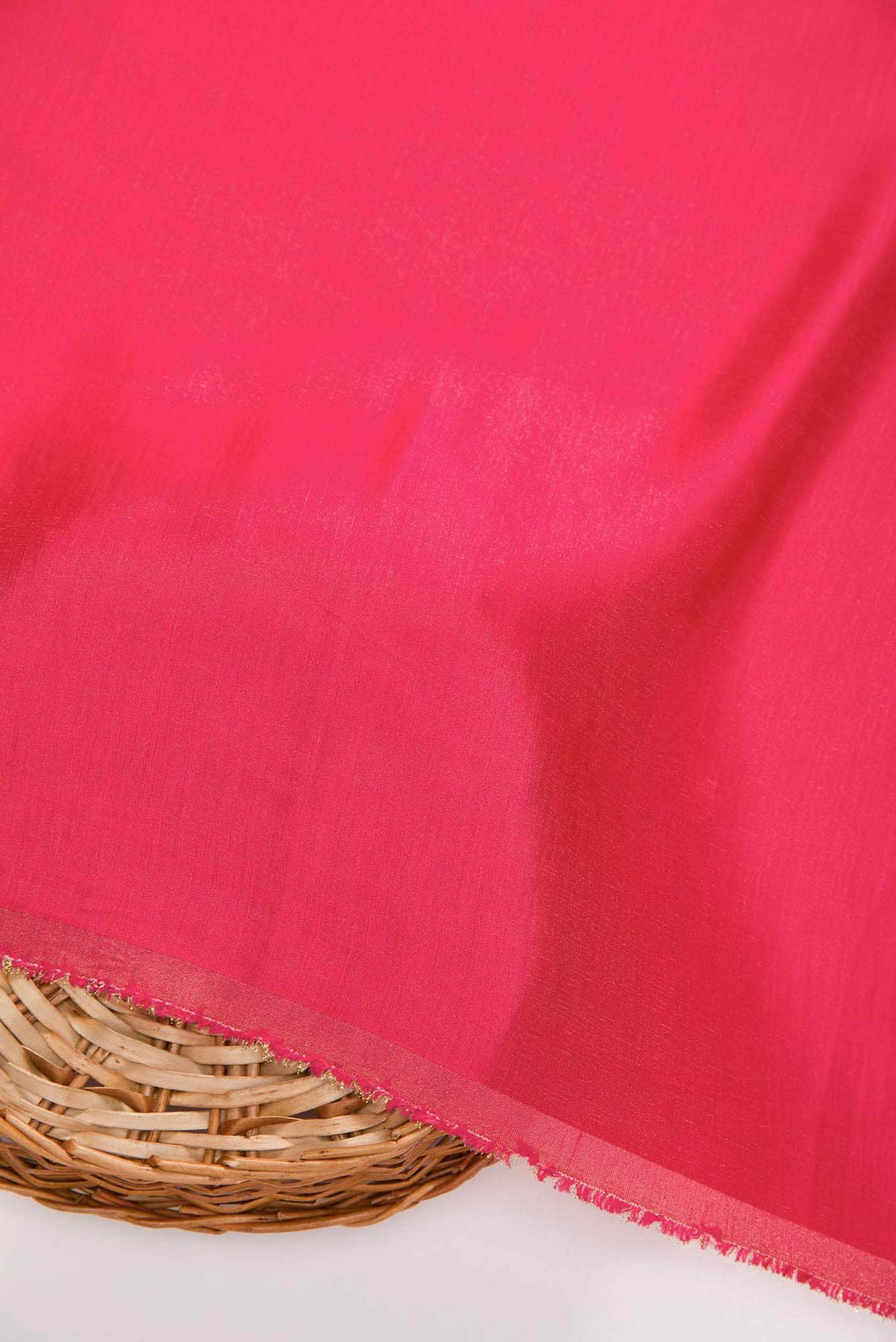 Dark Pink Satin Silk Dress Material