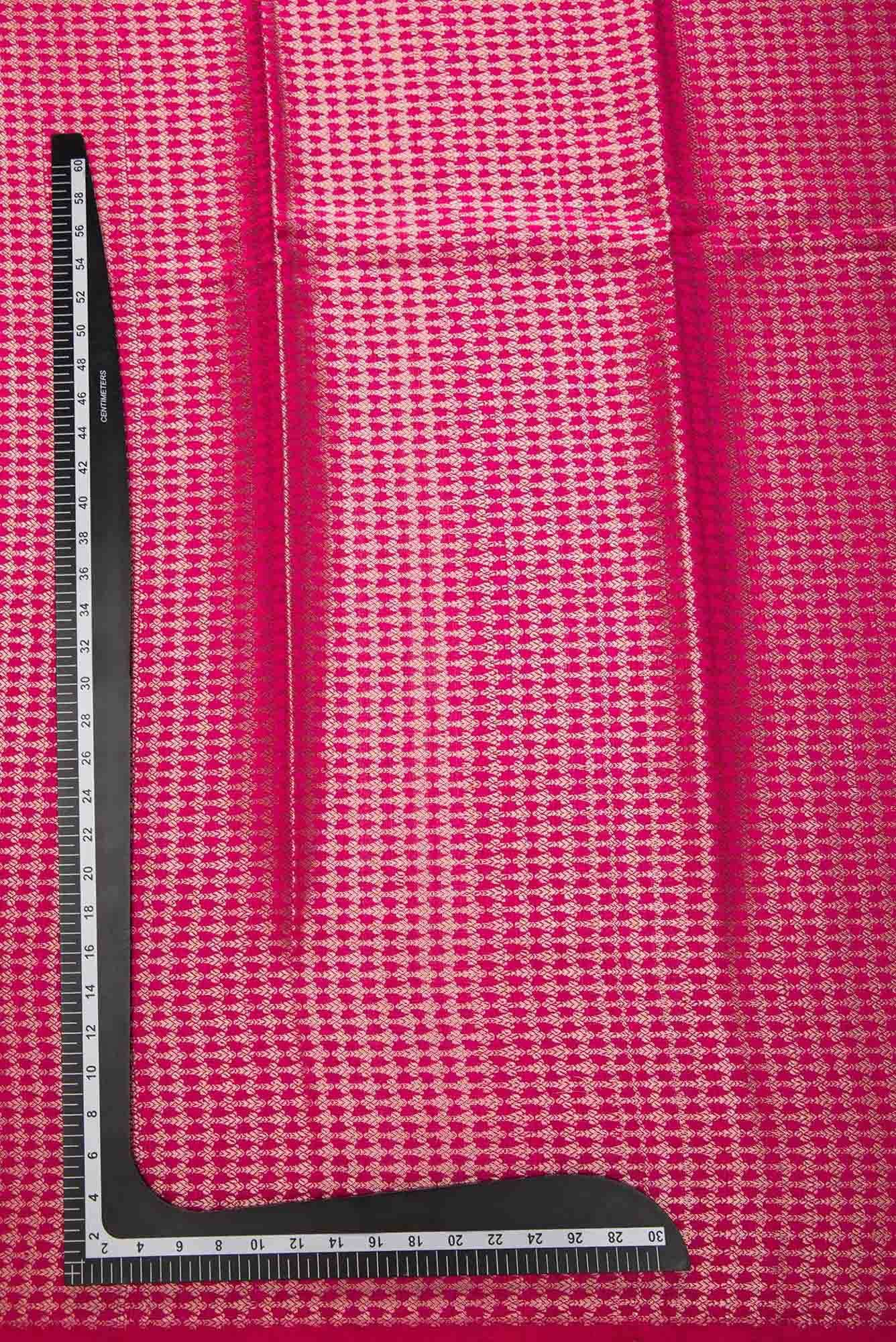 Dark Pink Banarasi Silk Dress Material