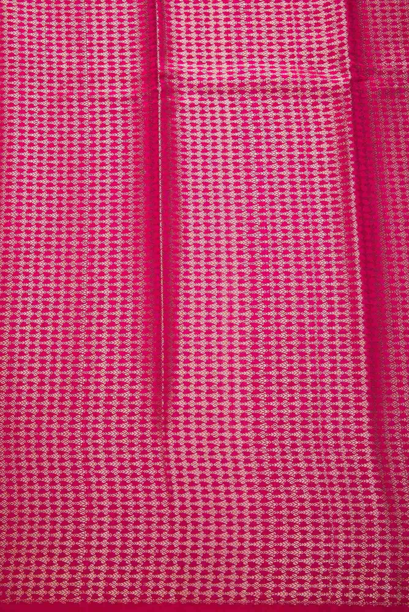Dark Pink Banarasi Silk Dress Material