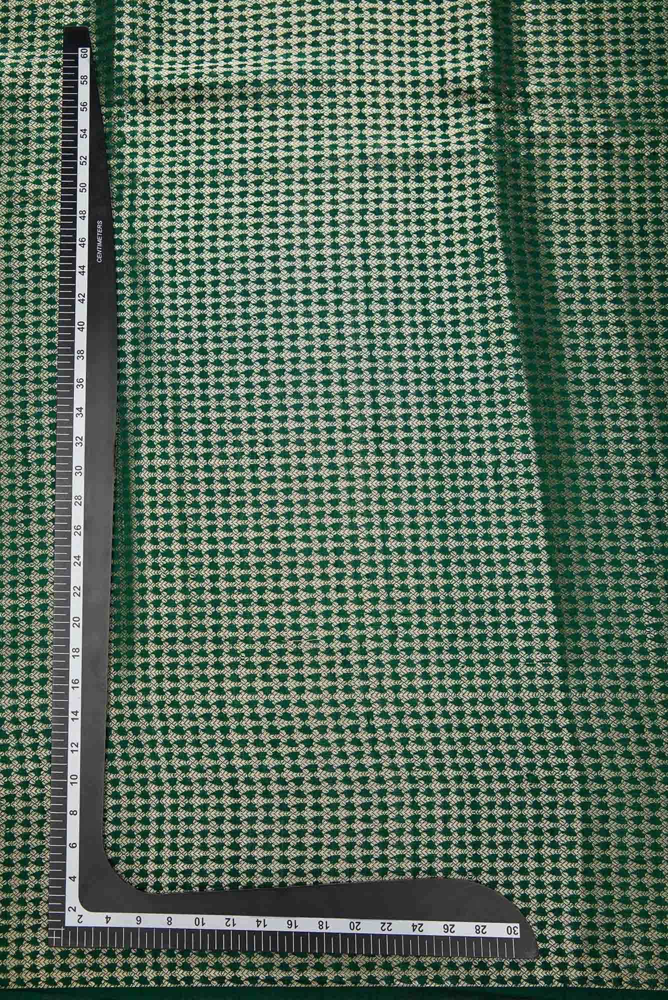 Green Banarasi Silk Dress Material