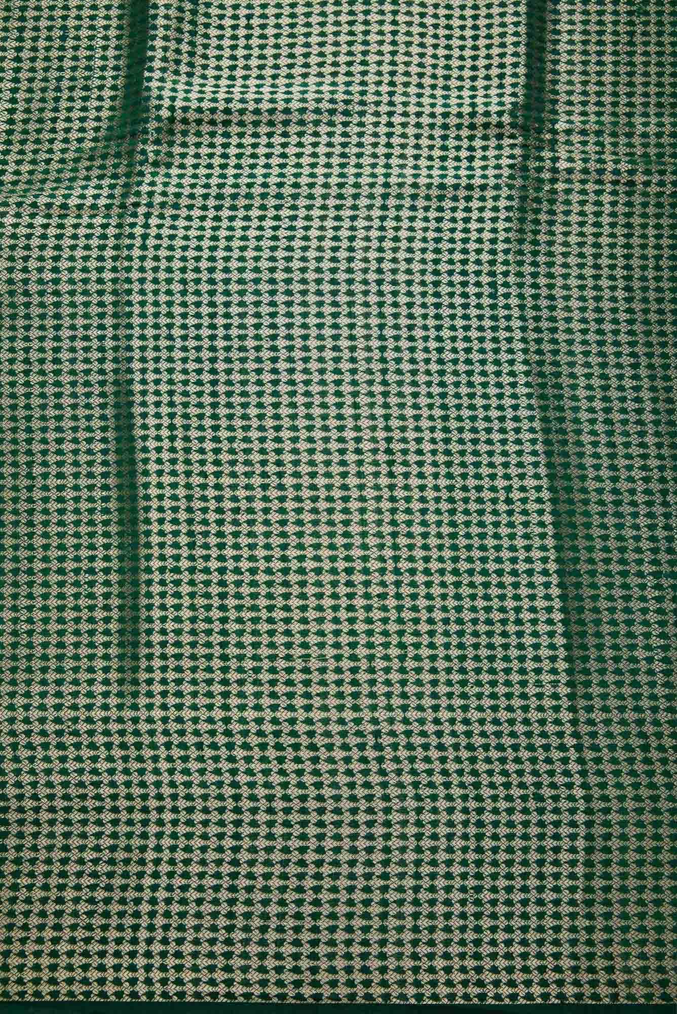 Green Banarasi Silk Dress Material