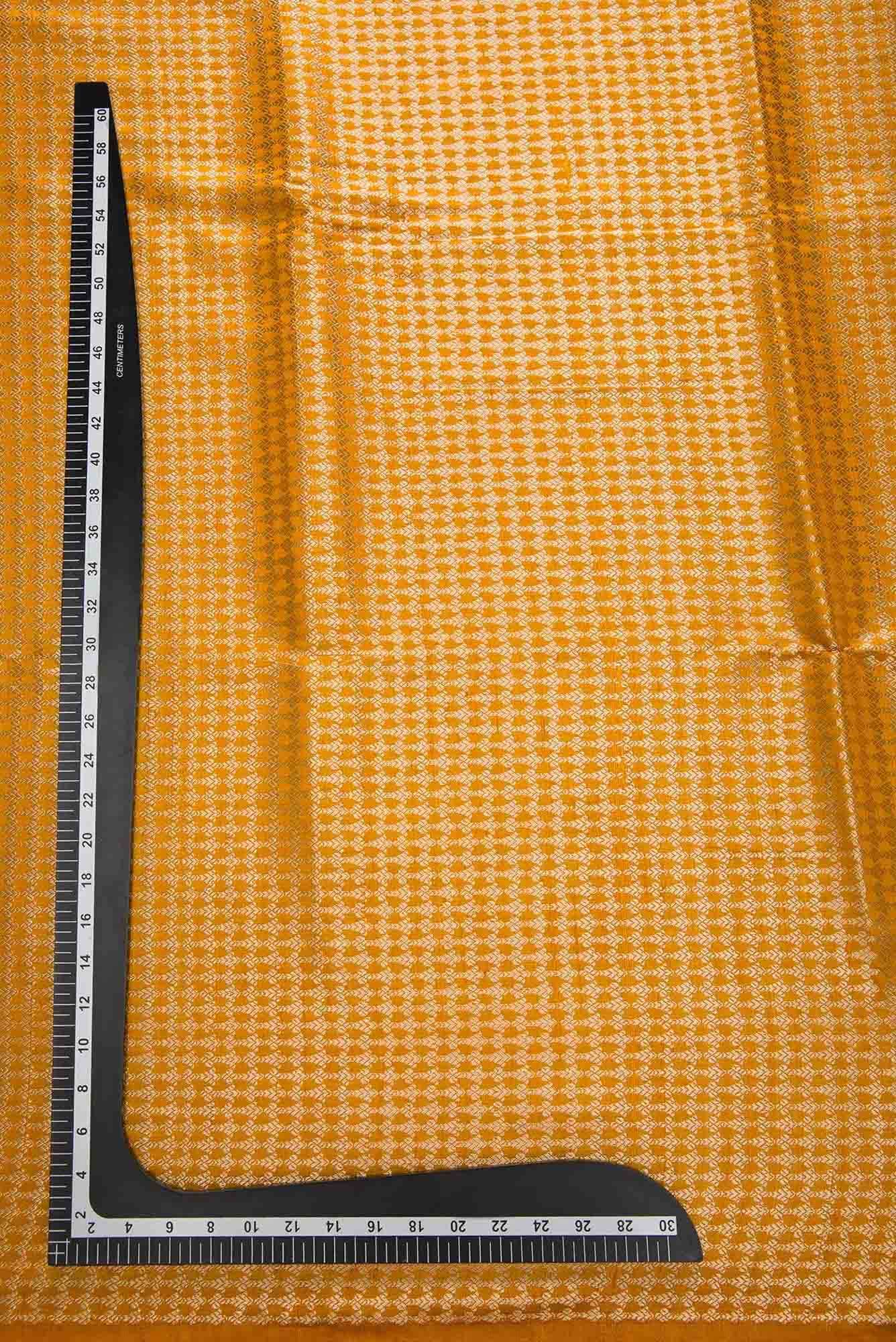 Mustard Banarasi Silk Dress Material